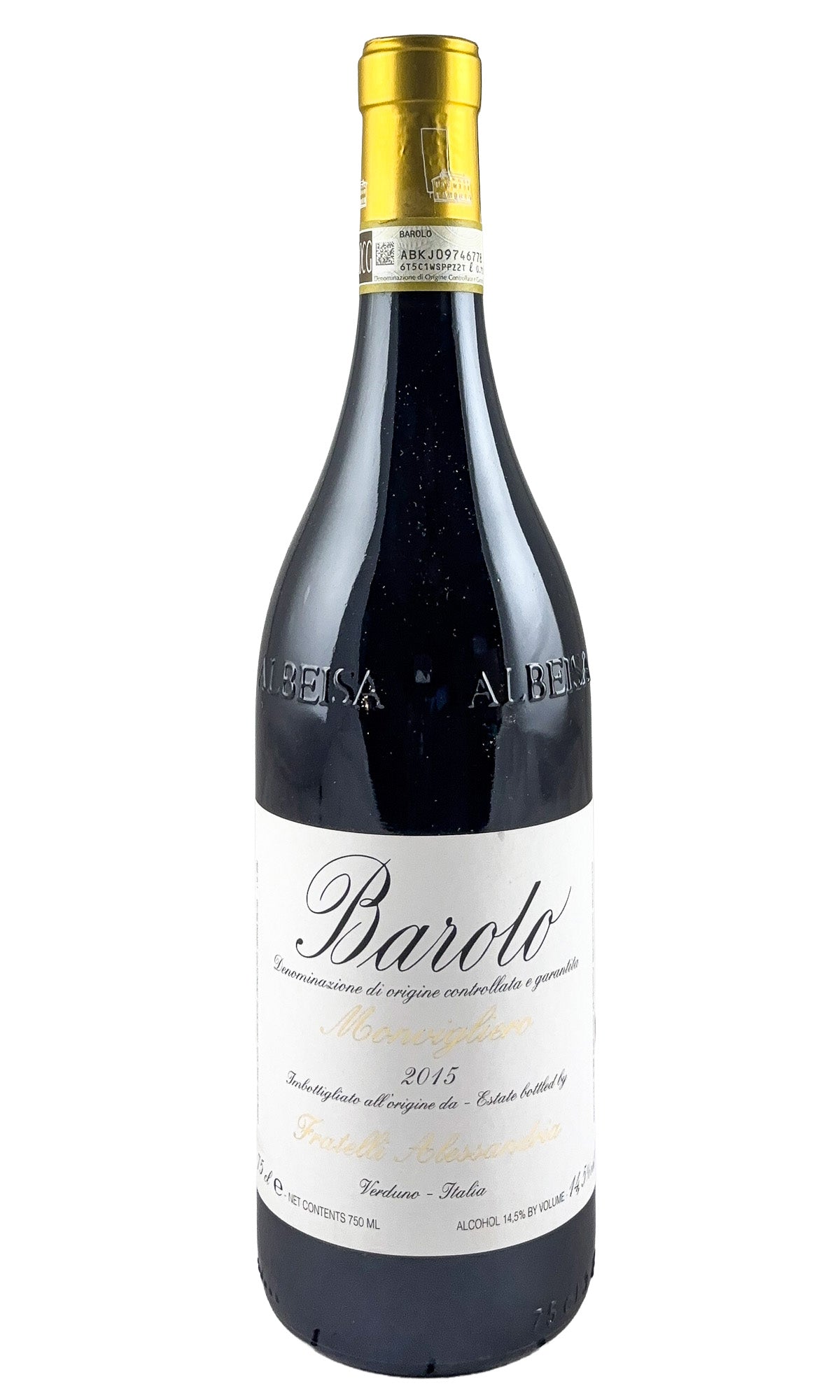 Bottle of Fratelli Alessandria, Barolo Monvigliero, 2015 - Red Wine - Flatiron Wines & Spirits - New York