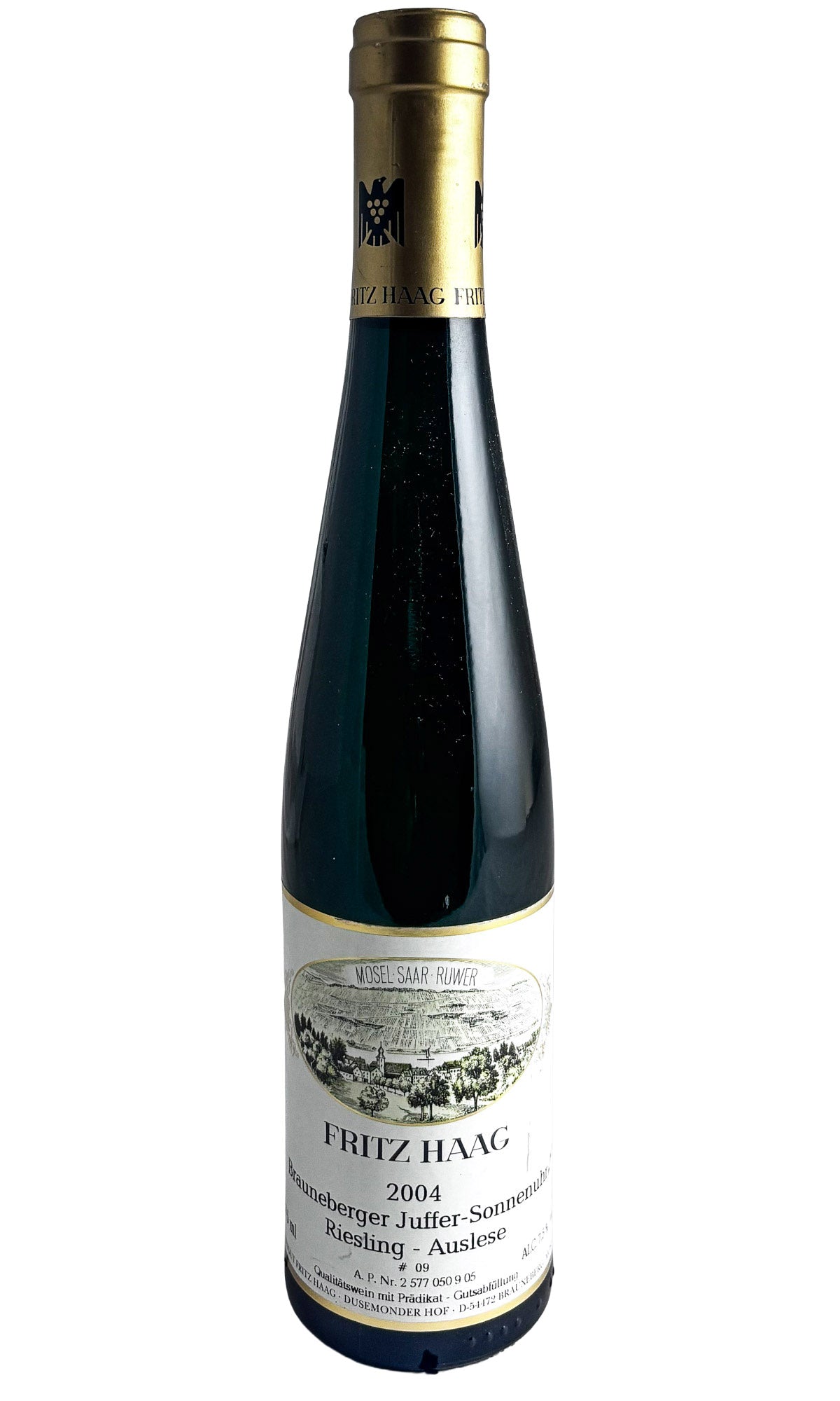 Bottle of Fritz Haag, Brauneberger Juffer-Sonnenuhr Auslese AP #09, 2004 (375ml) - Dessert Wine - Flatiron Wines & Spirits - New York