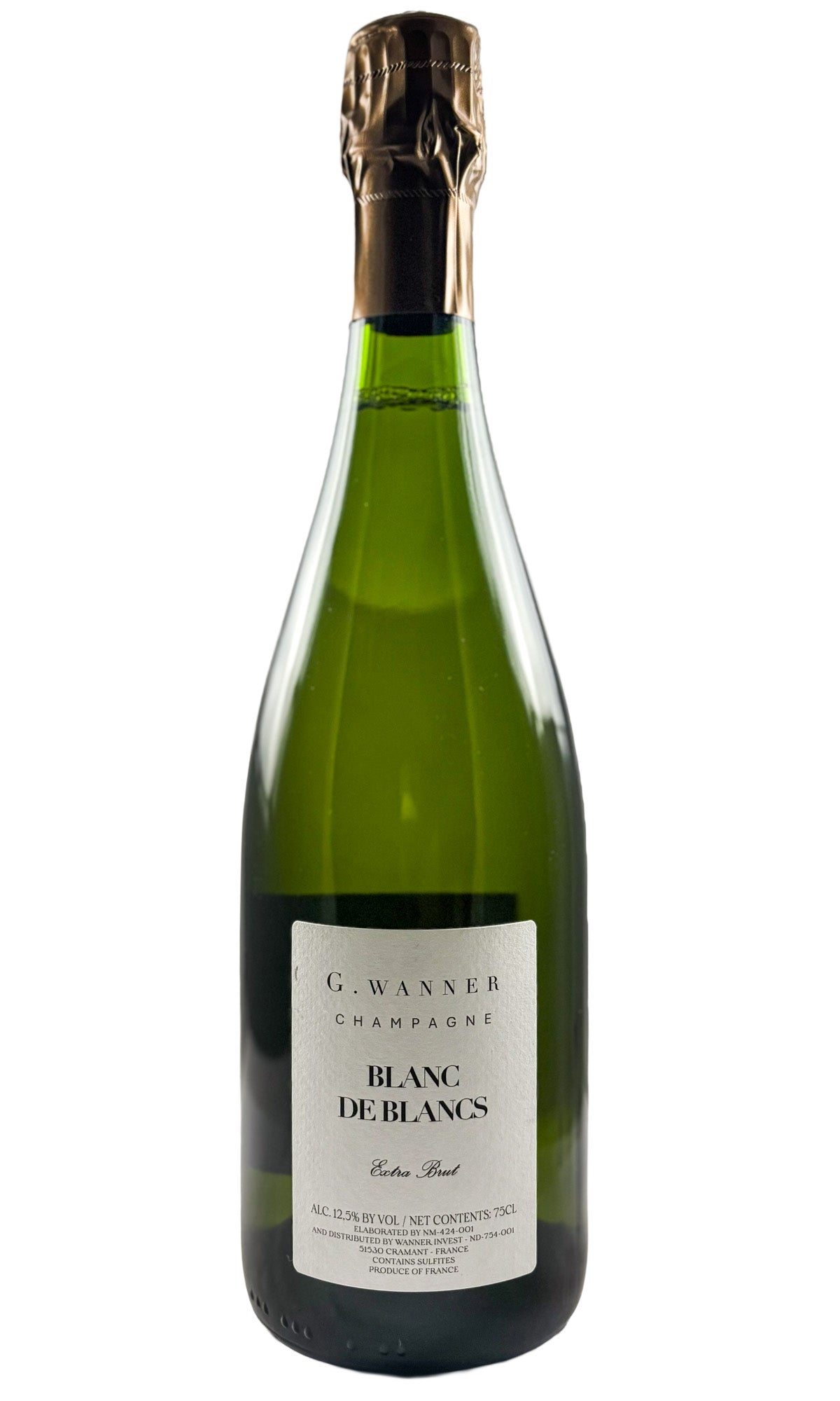 Bottle of G. Wanner, Champagne Blanc de Blancs Extra Brut XIX , NV - Sparkling Wine - Flatiron Wines & Spirits - New York