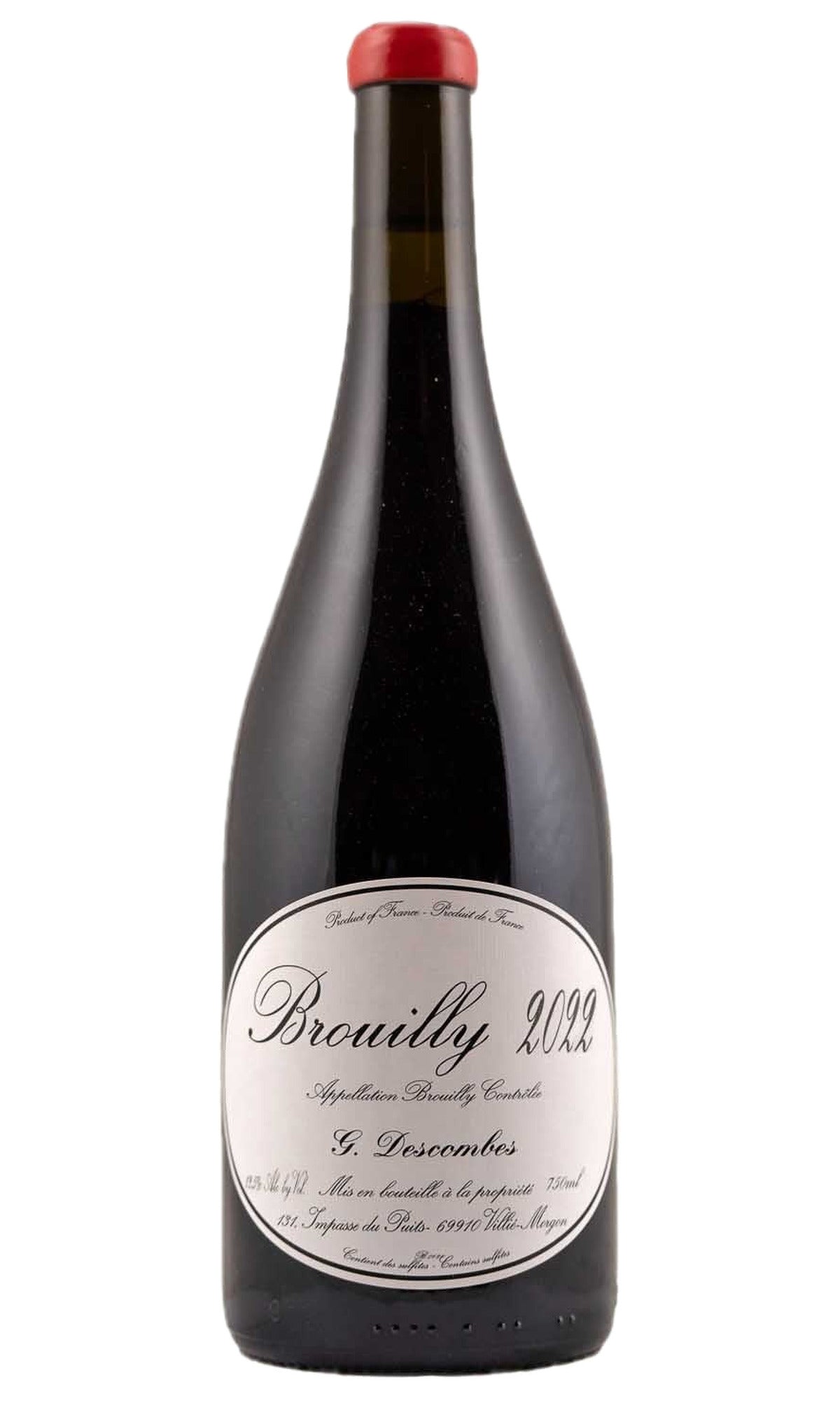 Bottle of Georges Descombes, Brouilly Vieilles Vignes, 2022 - Red Wine - Flatiron Wines & Spirits - New York