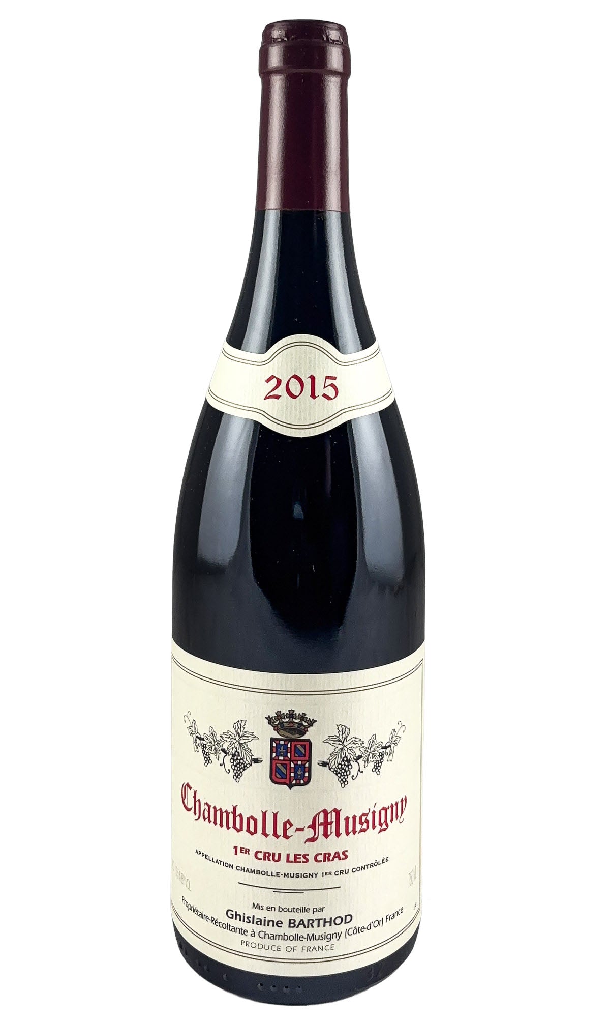Bottle of Ghislaine Barthod, Chambolle-Musigny 1er Cru Les Cras, 2015 - Red Wine - Flatiron Wines & Spirits - New York