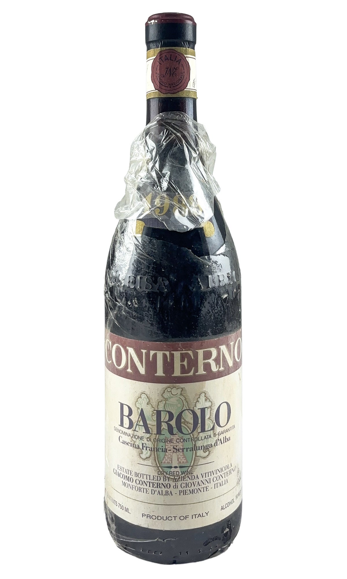 Bottle of Giacomo Conterno, Barolo Cascina Francia, 1989 - Red Wine - Flatiron Wines & Spirits - New York