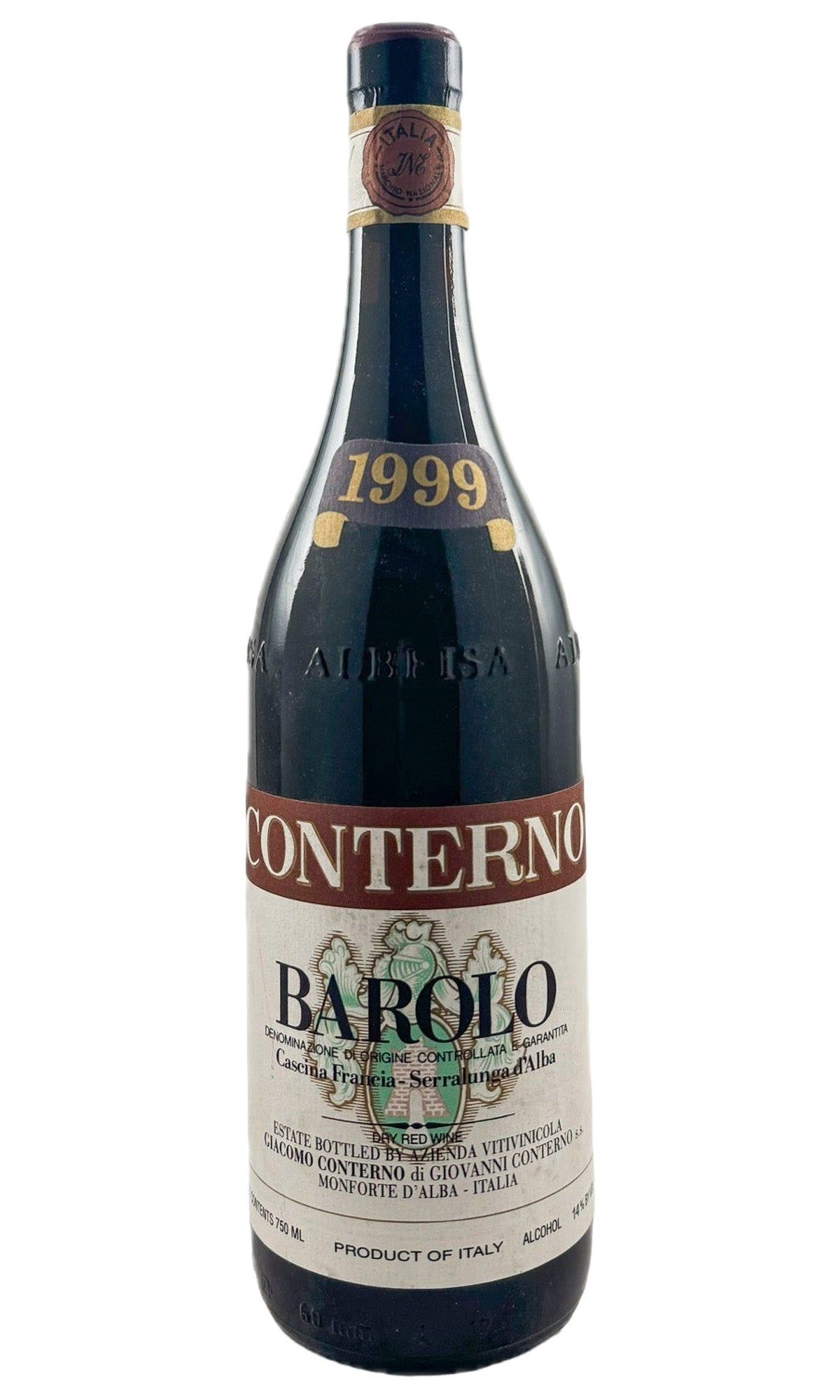 Bottle of Giacomo Conterno, Barolo "Cascina Francia", 1999 - Red Wine - Flatiron Wines & Spirits - New York