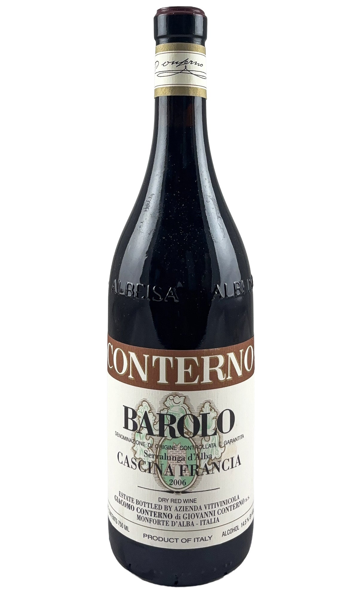 Bottle of Giacomo Conterno, Barolo Cascina Francia, 2006 - Red Wine - Flatiron Wines & Spirits - New York