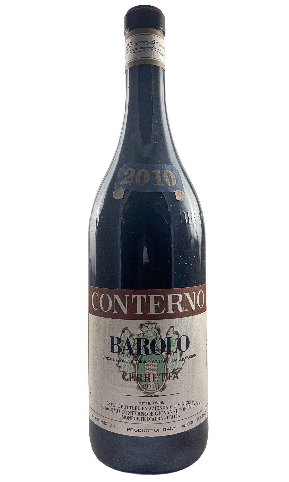 Bottle of Giacomo Conterno, Barolo "Cerretta", 2010 (1.5L) - Red Wine - Flatiron Wines & Spirits - New York