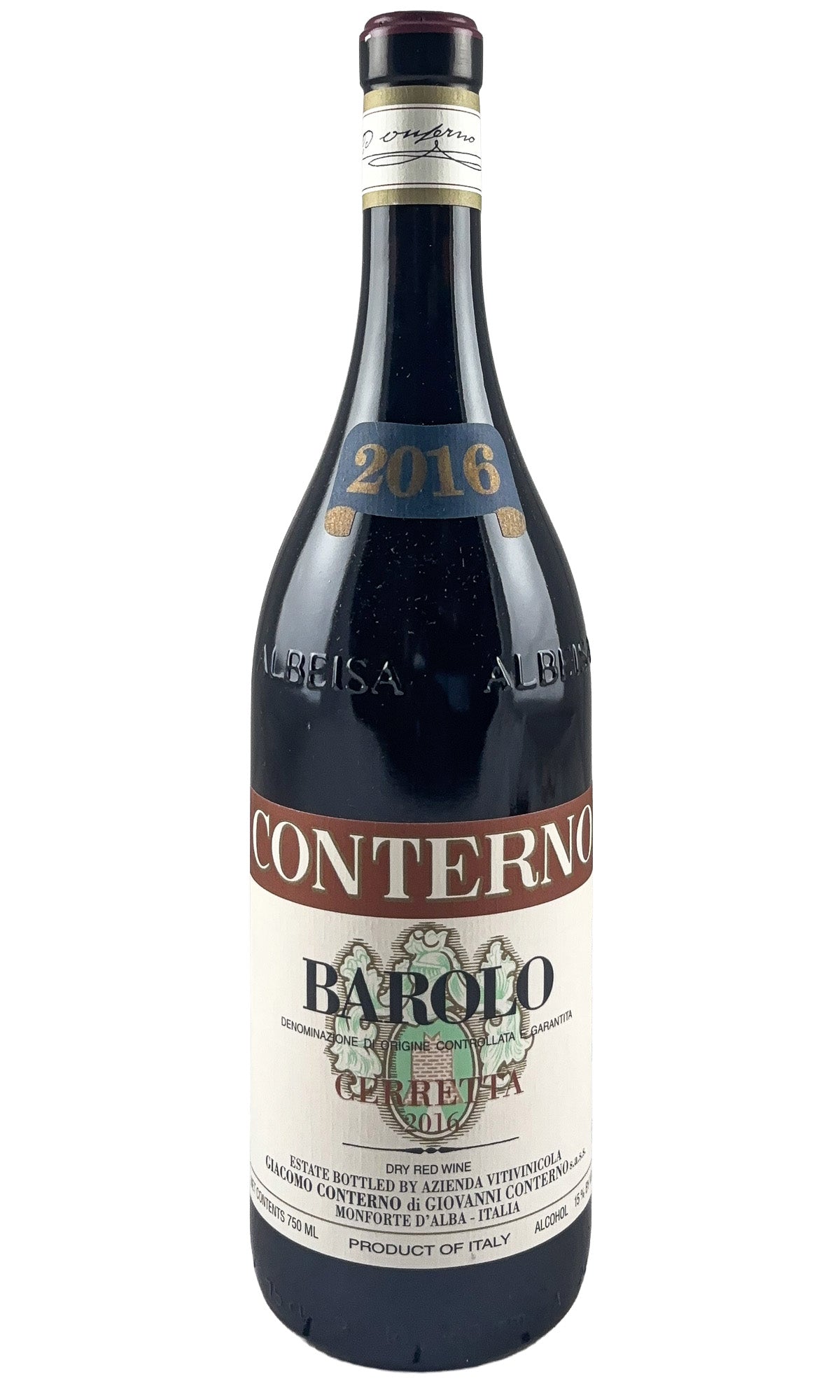 Bottle of Giacomo Conterno, Barolo Cerretta, 2016 - Red Wine - Flatiron Wines & Spirits - New York