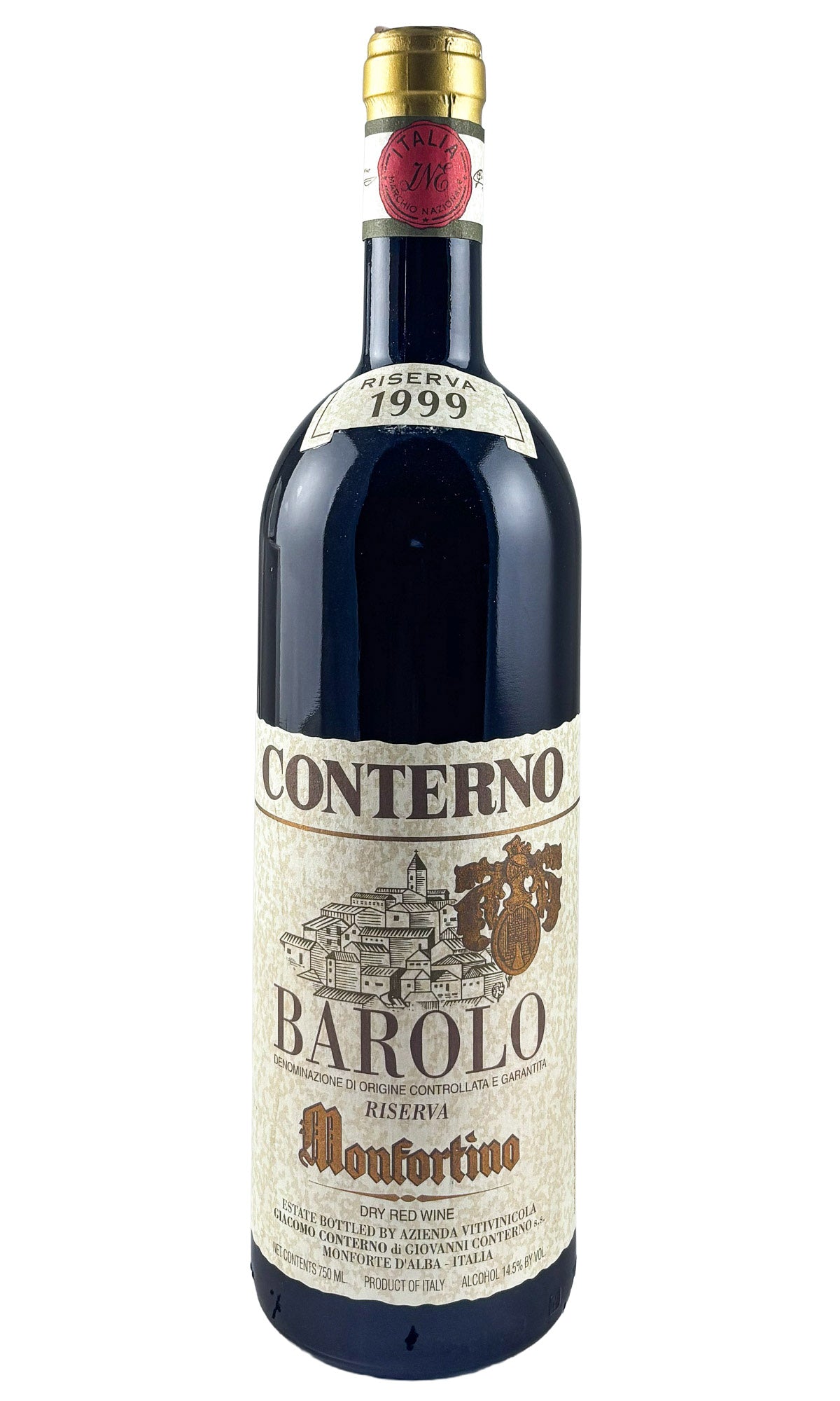 Bottle of Giacomo Conterno, Barolo Riserva Monfortino, 1999 - Red Wine - Flatiron Wines & Spirits - New York