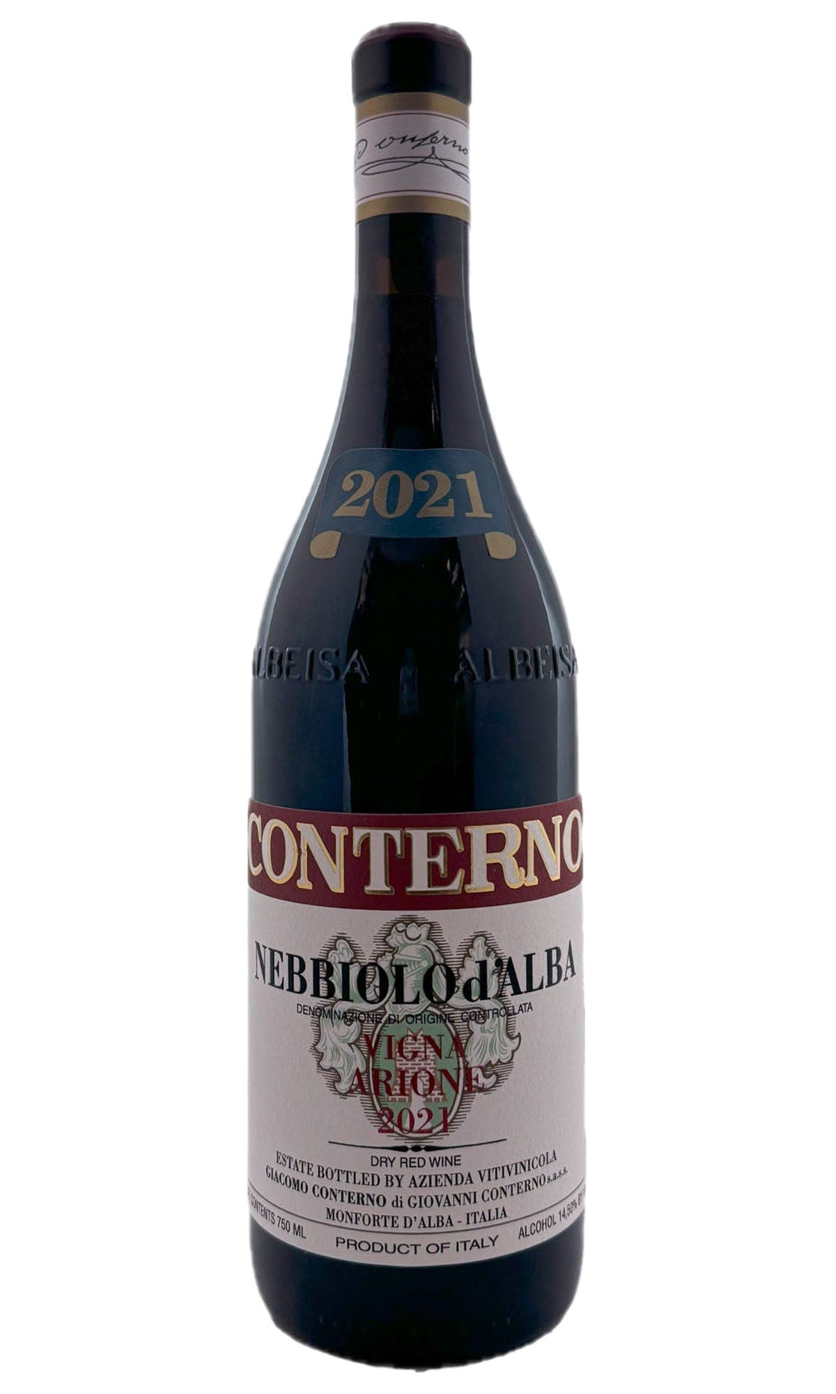 Bottle of Giacomo Conterno, Nebbiolo d'Alba Arione , 2021 - Red Wine - Flatiron Wines & Spirits - New York