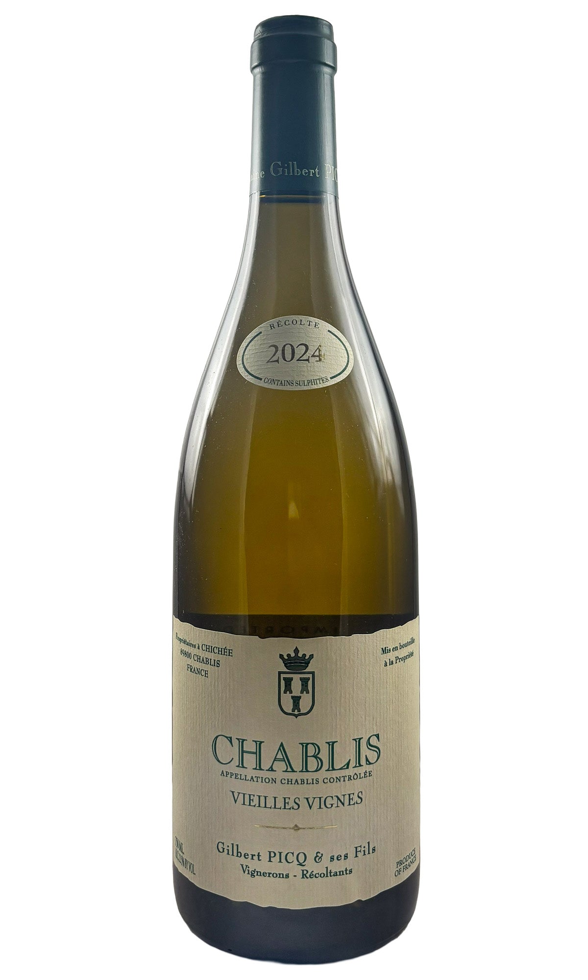 Bottle of Gilbert Picq, Chablis Vieilles Vignes, 2024 - White Wine - Flatiron Wines & Spirits - New York
