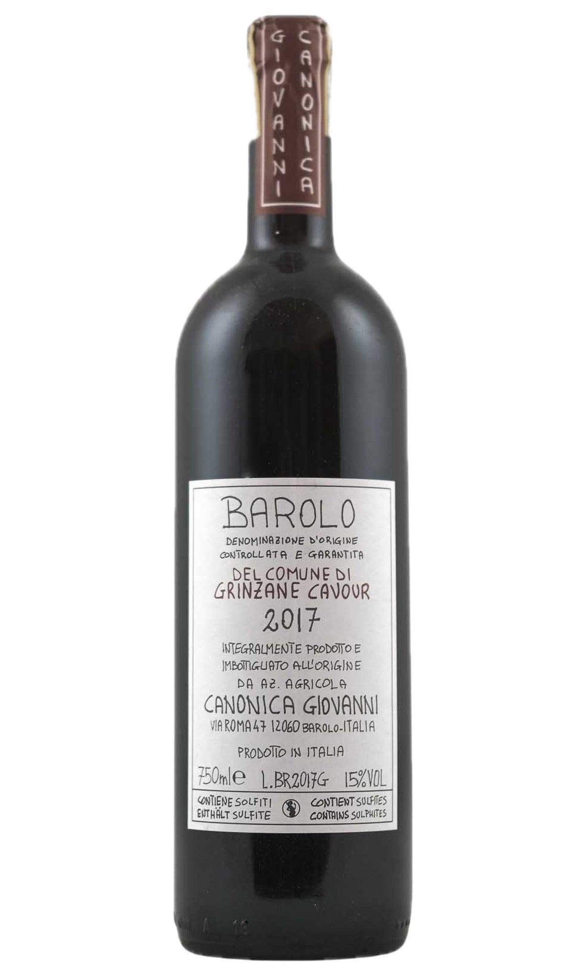Bottle of Giovanni Canonica, Barolo Grinzane Cavour, 2017 - Red Wine - Flatiron Wines & Spirits - New York