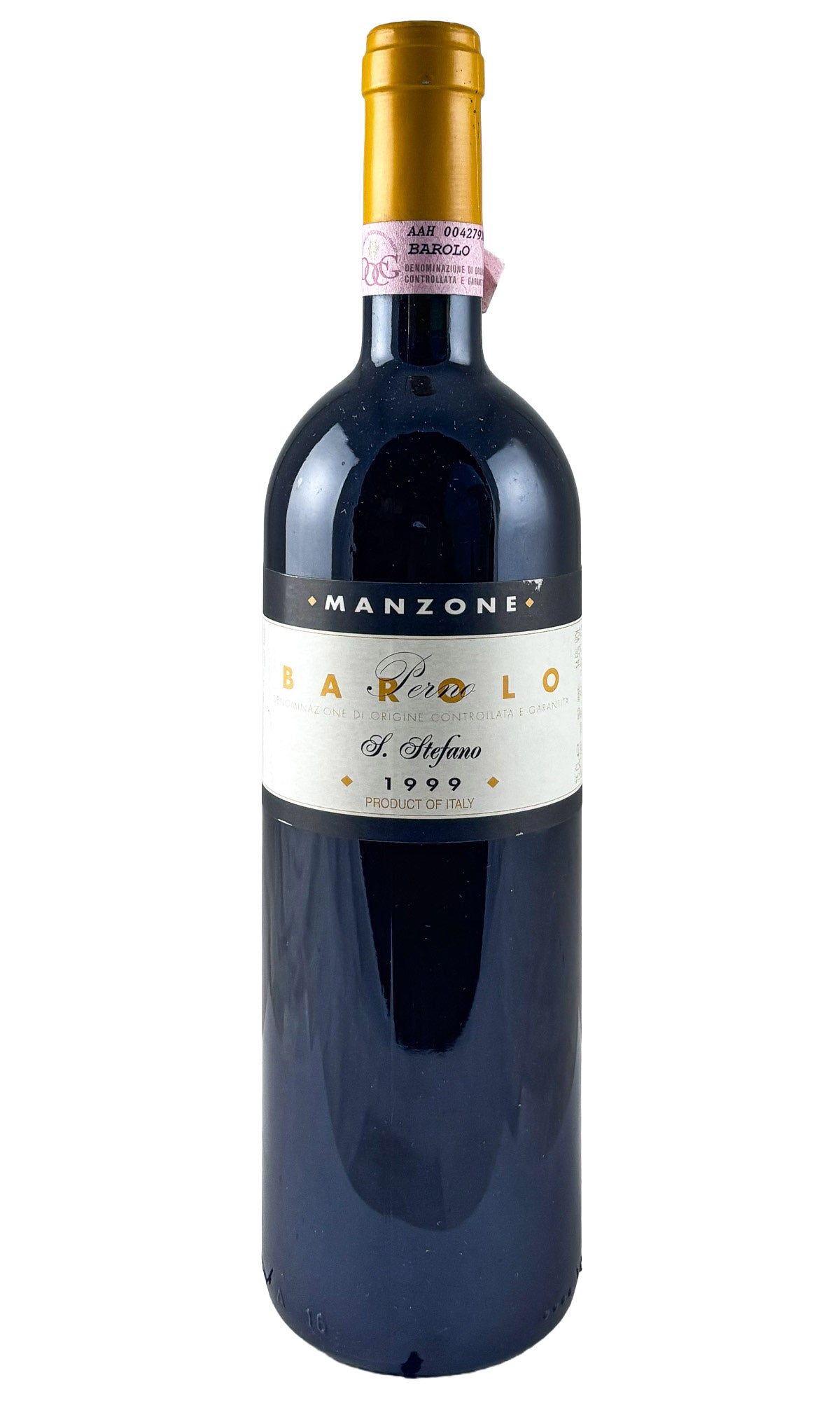 Bottle of Giovanni Manzone, Barolo San Stefano di Perno, 1999 - Red Wine - Flatiron Wines & Spirits - New York