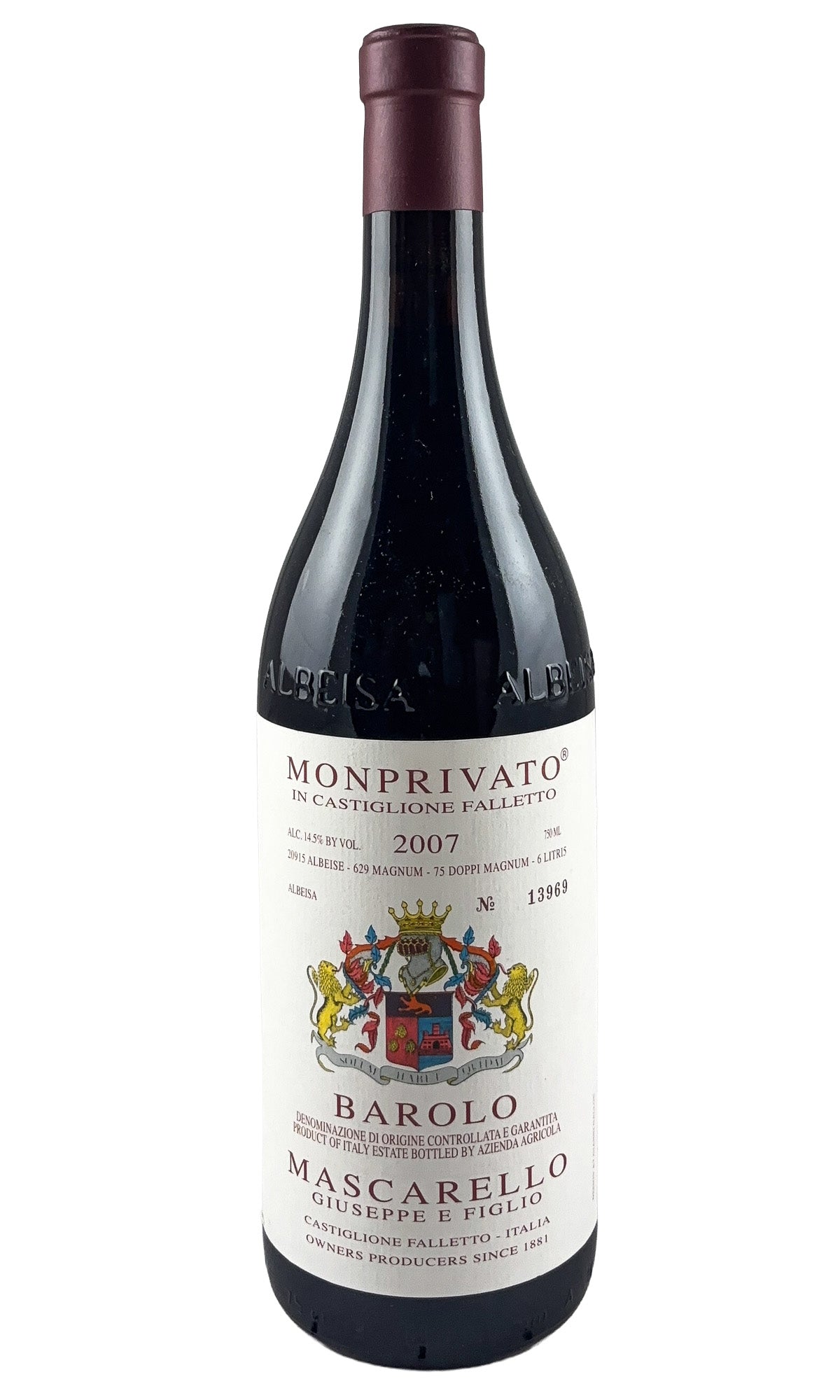 Bottle of Giuseppe Mascarello, Barolo Monprivato, 2007 - Red Wine - Flatiron Wines & Spirits - New York