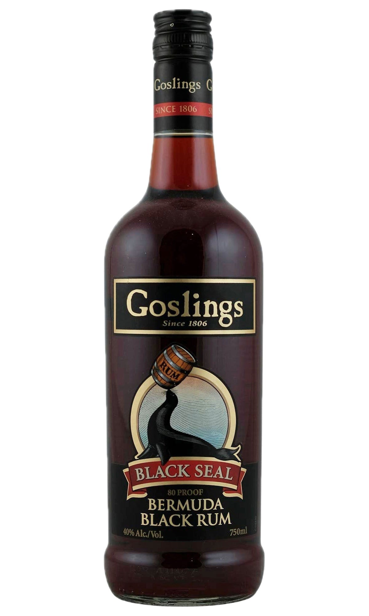 Bottle of Gosling’s, Bermuda Black Rum “Black Seal” - Spirit - Flatiron Wines & Spirits - New York