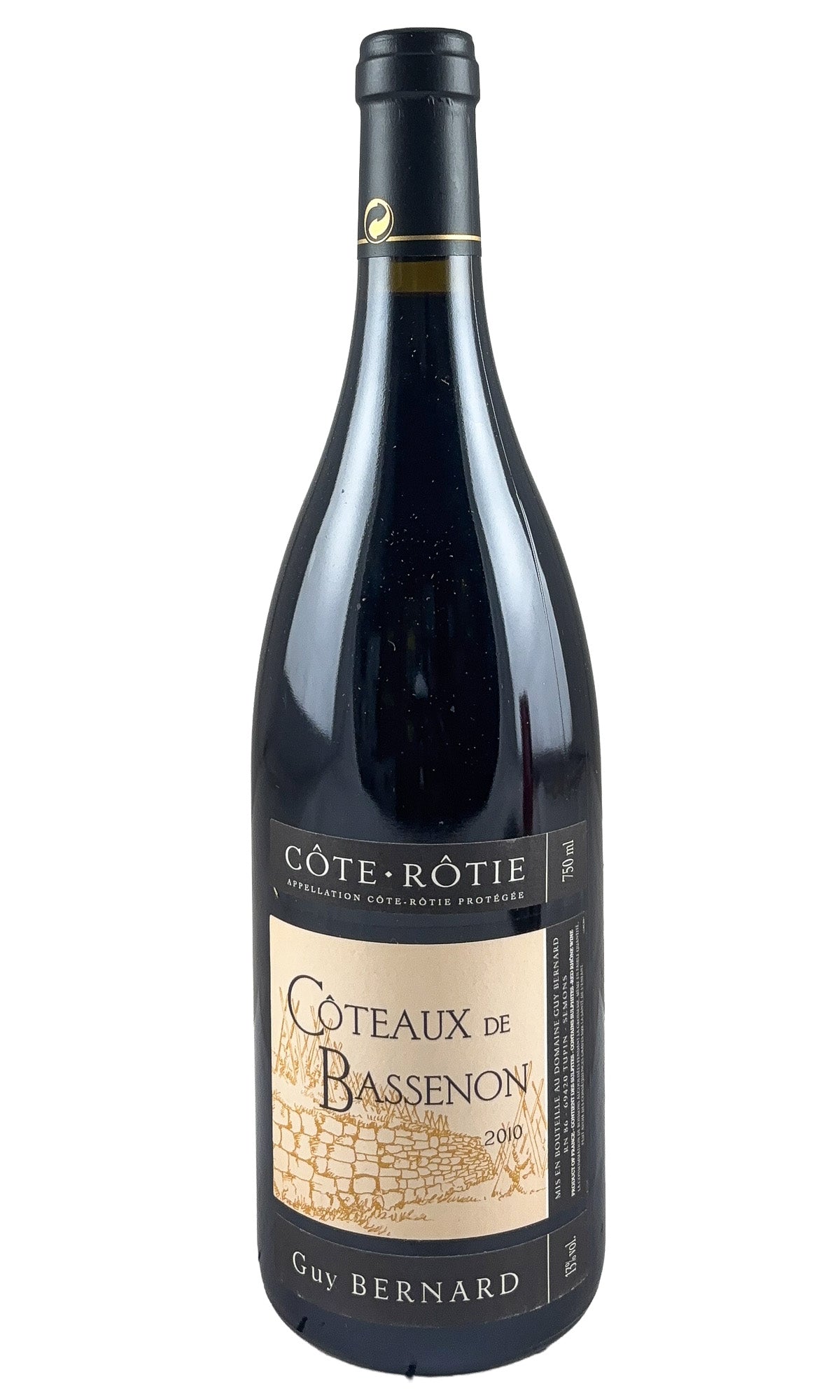 Bottle of Guy Bernard, Cote Rotie Coteaux de Bassenon, 2010 - Red Wine - Flatiron Wines & Spirits - New York