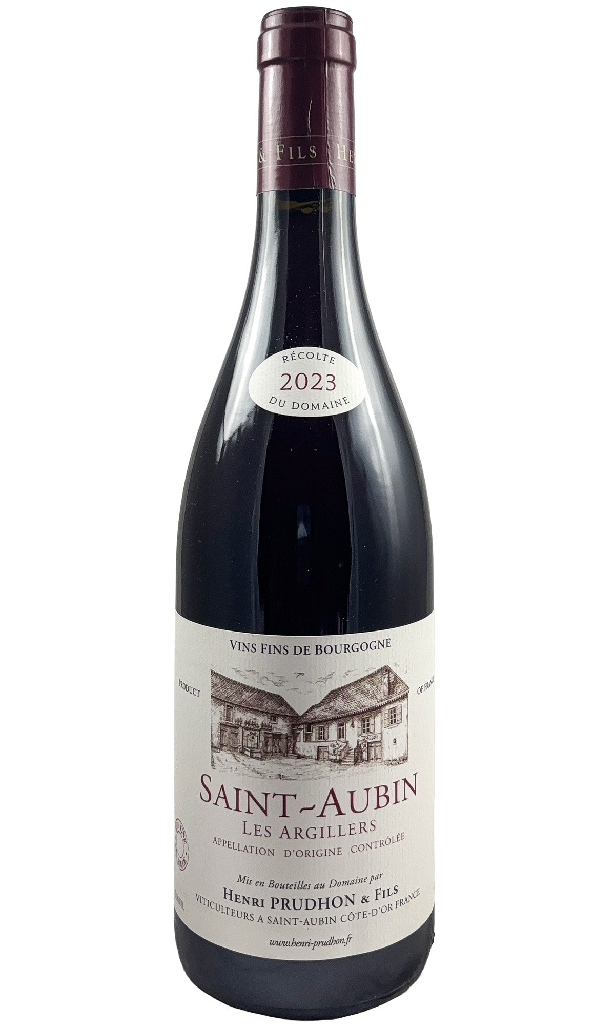 Bottle of Henri Prudhon, Saint-Aubin Rouge Les Argillers, 2023 - Red Wine - Flatiron Wines & Spirits - New York