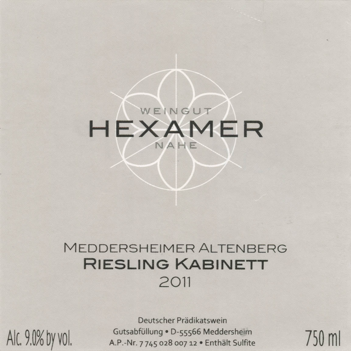 Bottle of Hexamer, Meddersheimer Altenberg Riesling Kabinett, 2024 (Pre-Arrival, ETA Late Fall 2026) - White Wine - Flatiron Wines & Spirits - New York
