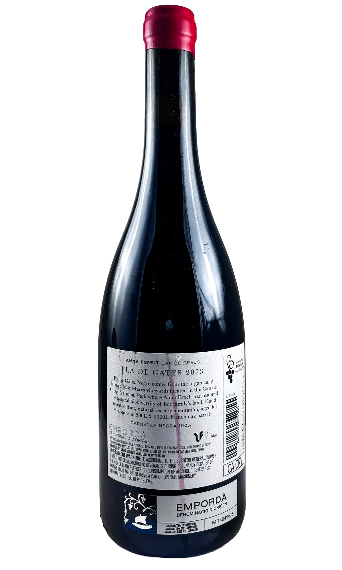 Bottle of Espelt, Empordà Pla De Gates Negre, 2023 - Red Wine - Flatiron Wines & Spirits - New York