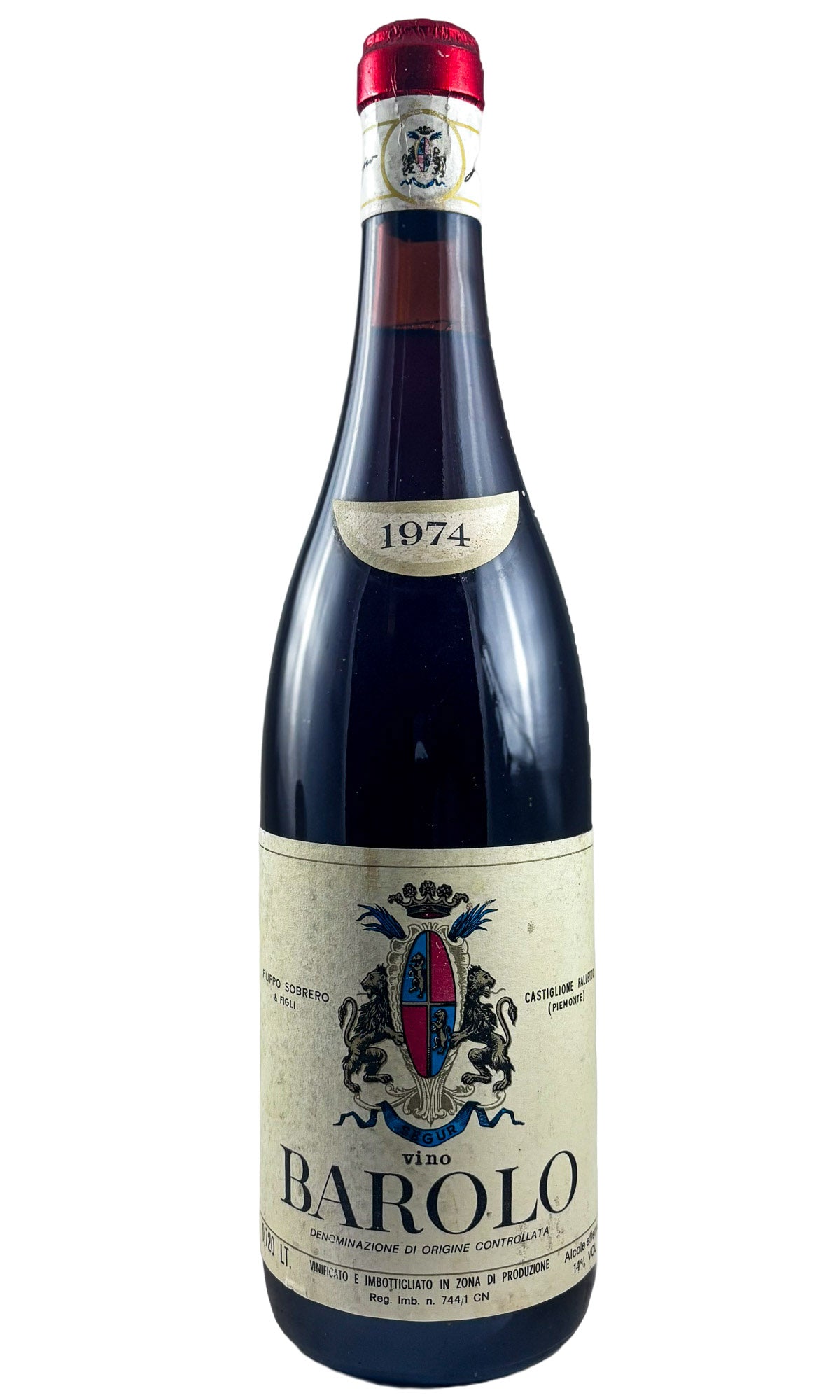 Bottle of Sobrero, Barolo, 1974 - Red Wine - Flatiron Wines & Spirits - New York