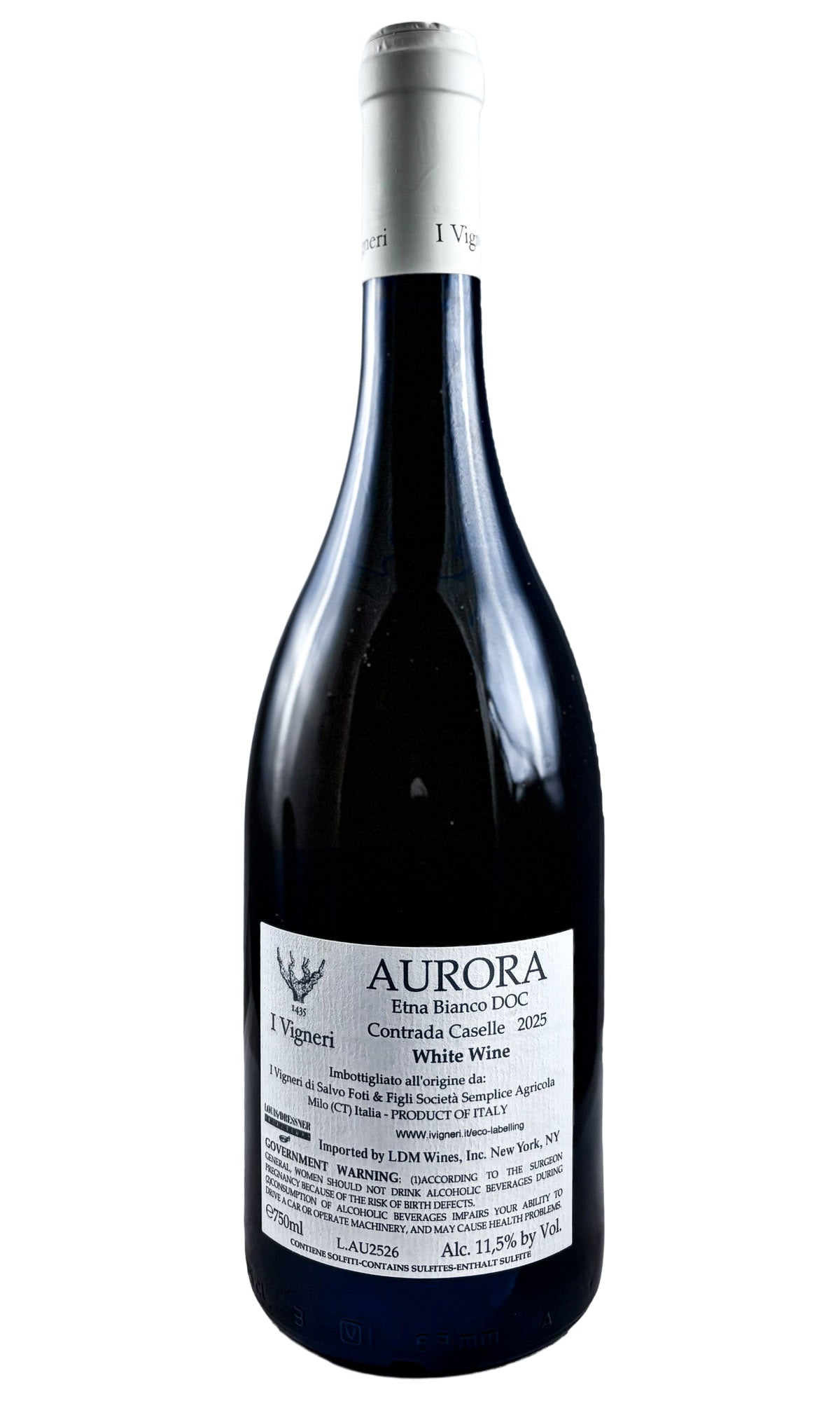 Bottle of I Vigneri (Salvo Foti), Etna Bianco "Aurora", 2025 - White Wine - Flatiron Wines & Spirits - New York
