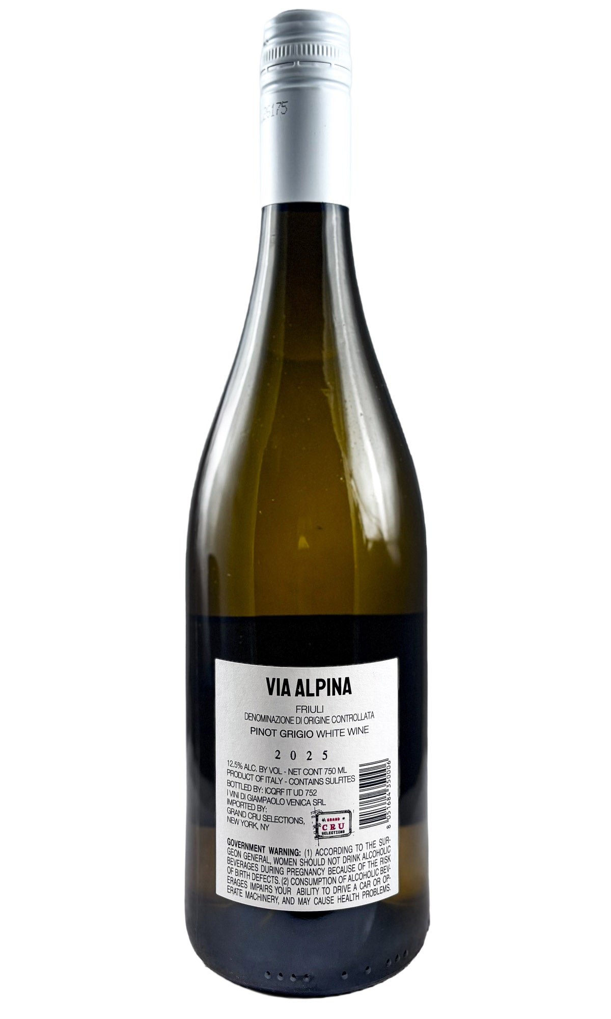 Bottle of Via Alpina, Pinot Grigio, 2025 - White Wine - Flatiron Wines & Spirits - New York