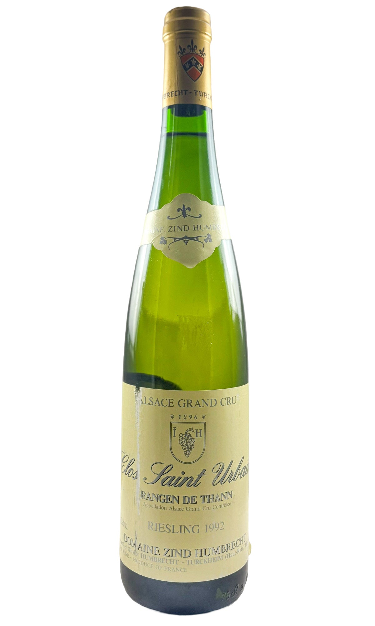 Zind-Humbrecht, Riesling Rangen den Thann Clos Saint Urbain Alsace Grand Cru, 1992