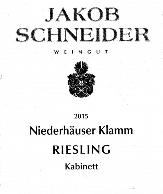 Bottle of Jakob Schneider, Niederhauser Klamm Riesling Kabinett, 2025 (Pre-Arrival, ETA Late Fall 2026) - White Wine - Flatiron Wines & Spirits - New York