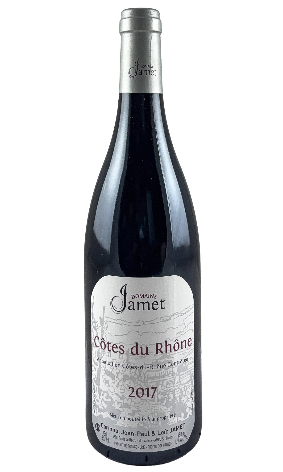Bottle of Jean-Luc Jamet, Cotes-du-Rhone, 2017 - Red Wine - Flatiron Wines & Spirits - New York