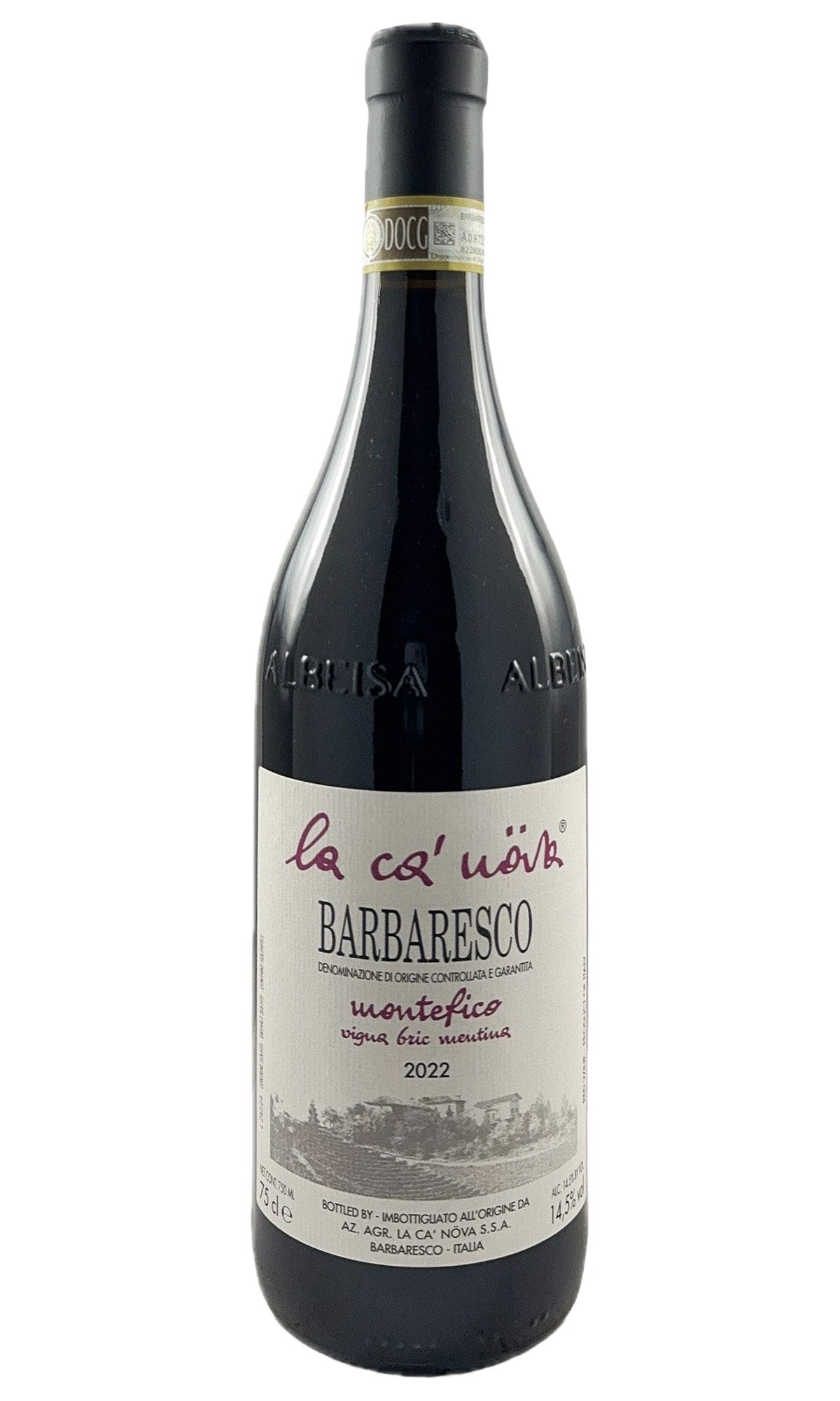 Bottle of La Ca'Nova, Barbaresco Montefico Vigna Bric Mentina, 2022 - Red Wine - Flatiron Wines & Spirits - New York