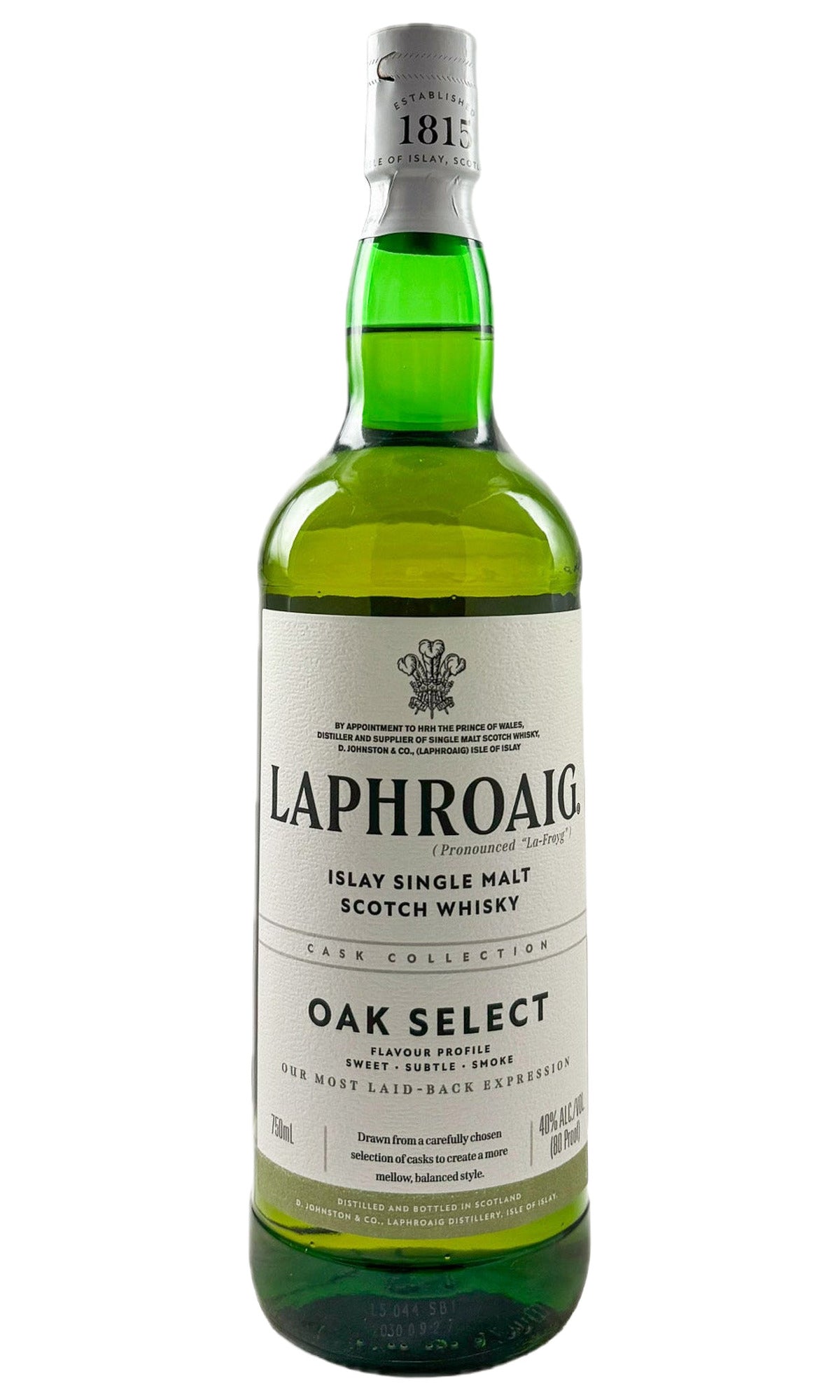 Bottle of Laphroaig, Single Malt Scotch 'Oak Select' - Spirit - Flatiron Wines & Spirits - New York