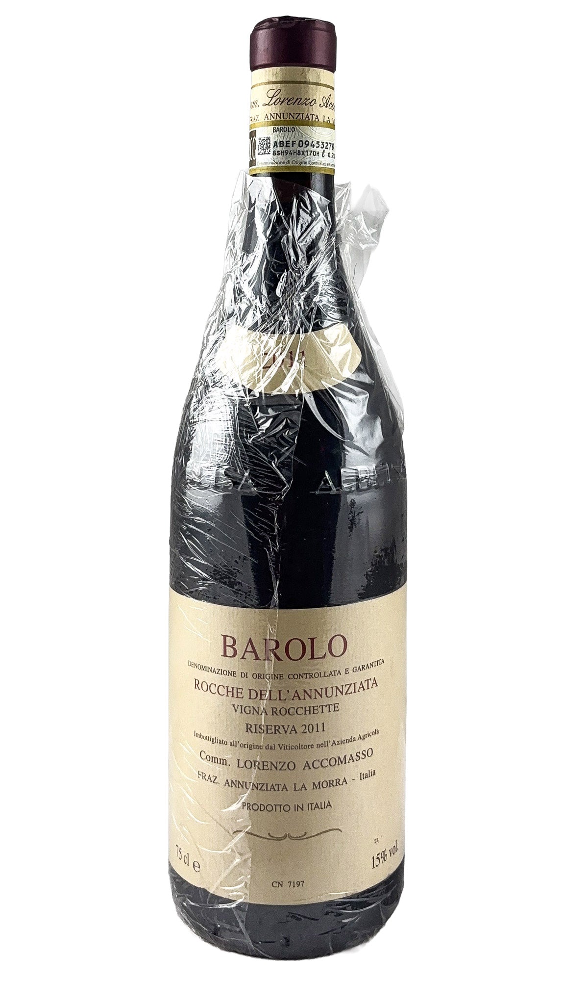 Bottle of Lorenzo Accomasso, Barolo Riserva Vigna Rocchette, 2011 - Red Wine - Flatiron Wines & Spirits - New York