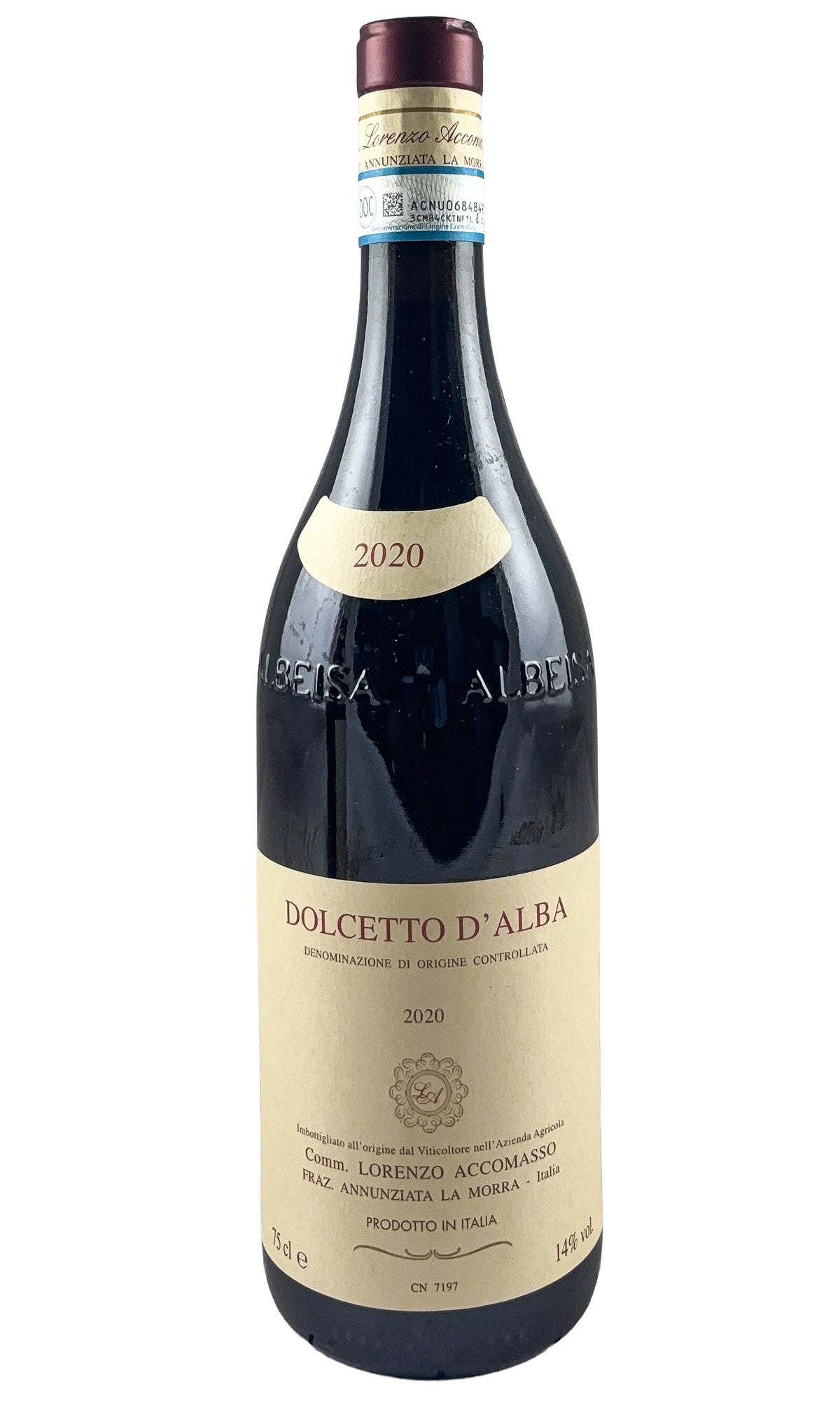 Bottle of Lorenzo Accomasso, Dolcetto d'Alba, 2020 - Red Wine - Flatiron Wines & Spirits - New York