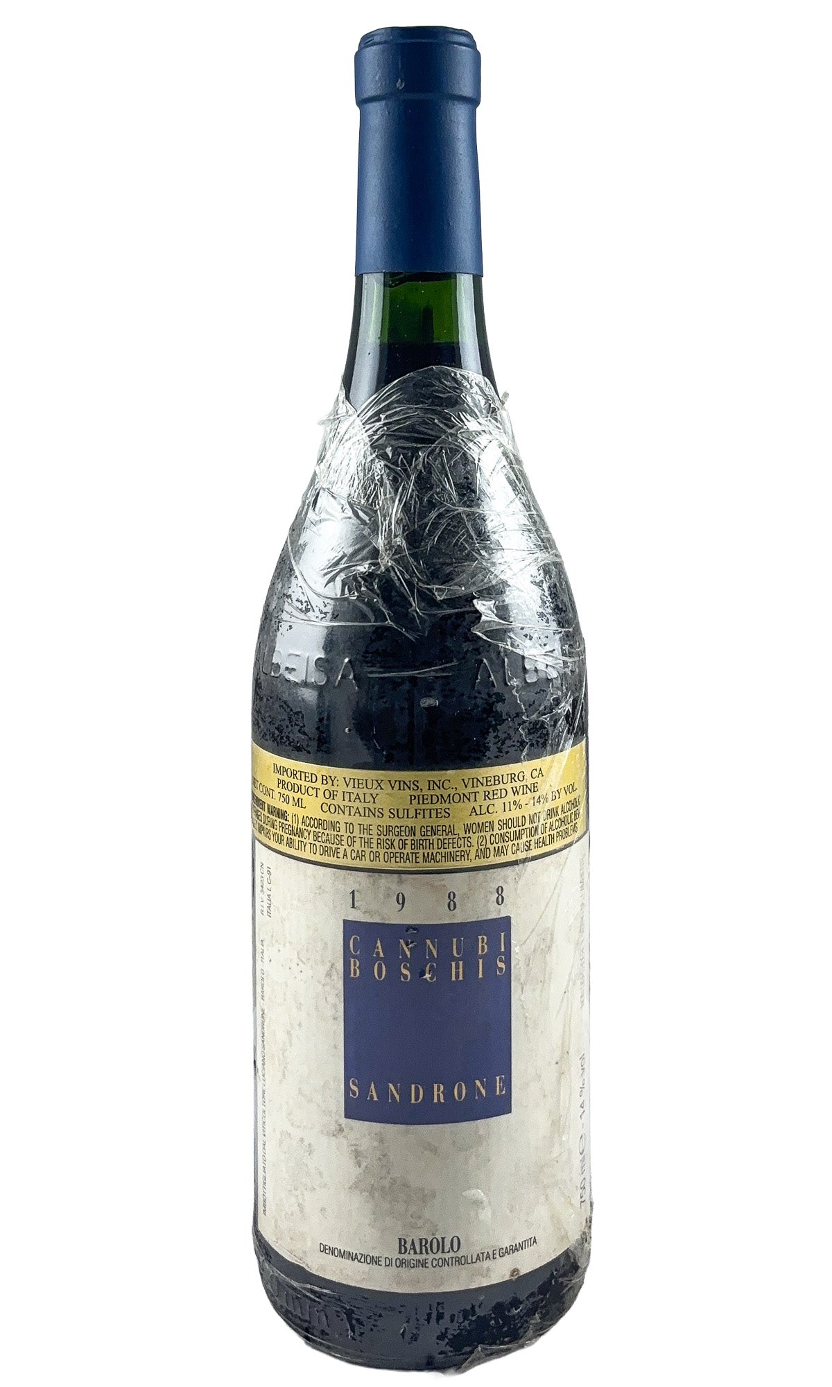 Bottle of Luciano Sandrone, Barolo Cannubi, 1988 - Red Wine - Flatiron Wines & Spirits - New York
