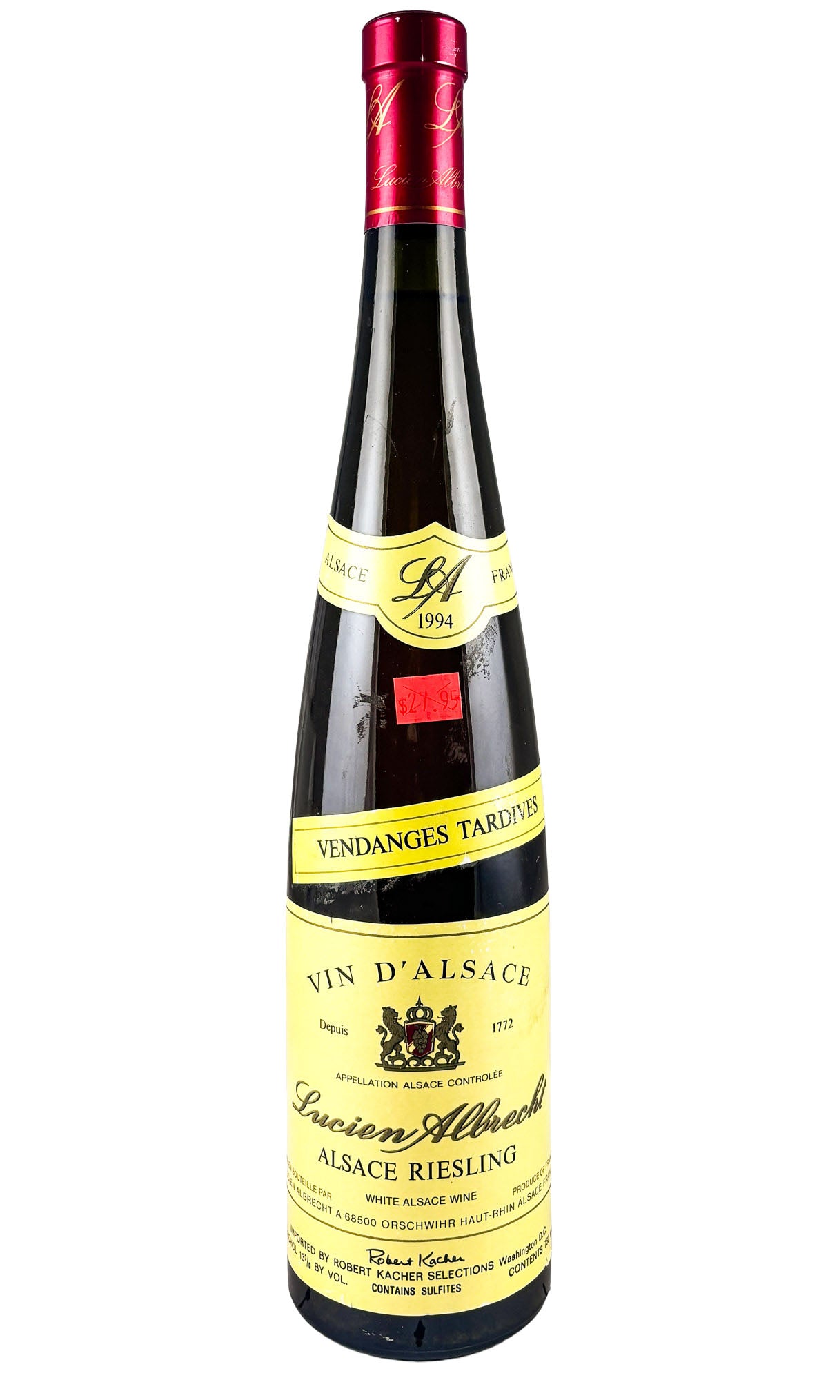 Bottle of Lucien Albrecht, Riesling Vendange Tardive, 1994 - White Wine - Flatiron Wines & Spirits - New York