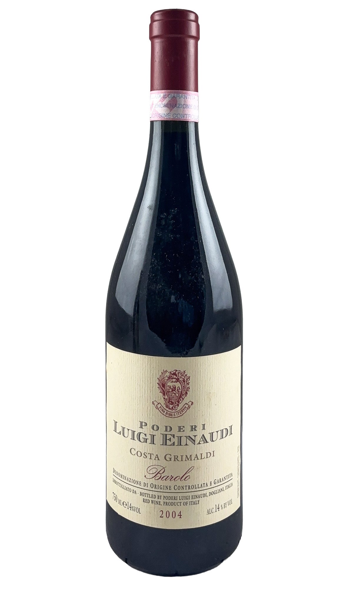 Bottle of Luigi Einaudi, Barolo Vigna Costa Grimaldi, 2004 - Red Wine - Flatiron Wines & Spirits - New York