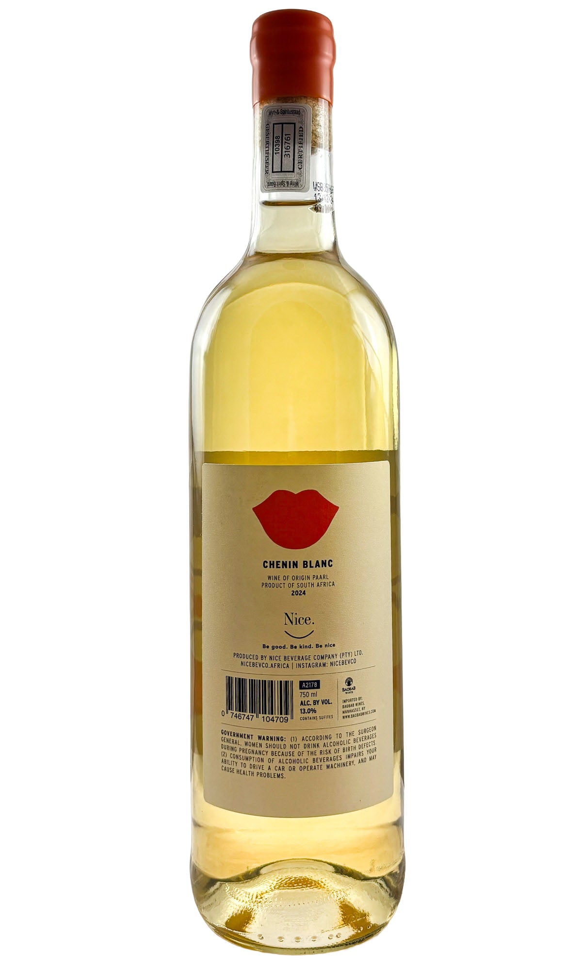 Bottle of Nice Beverage Co, Say Less Paarl Chenin Blanc, 2024 - White Wine - Flatiron Wines & Spirits - New York