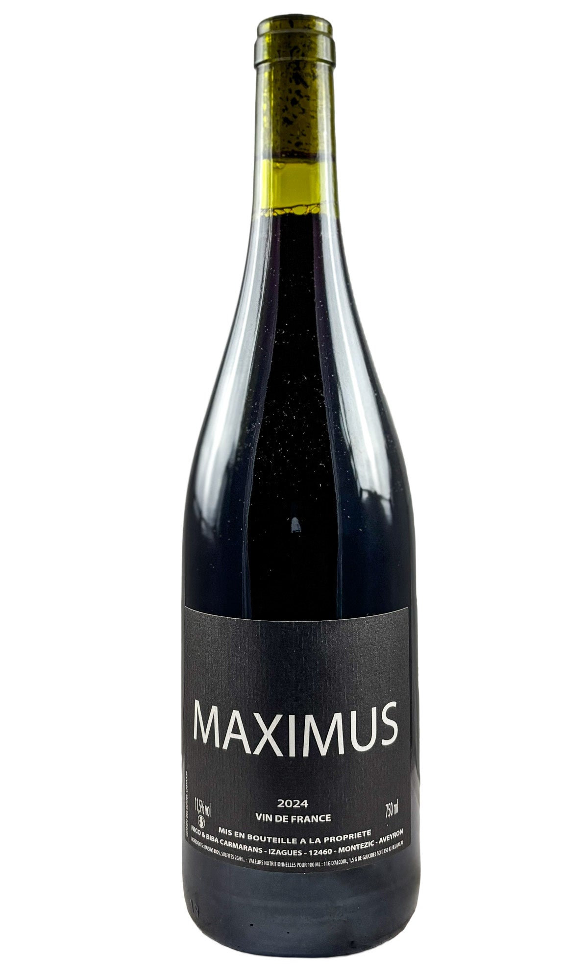 Bottle of Nicolas Carmarans, VdF "Maximus", 2024 - Red Wine - Flatiron Wines & Spirits - New York