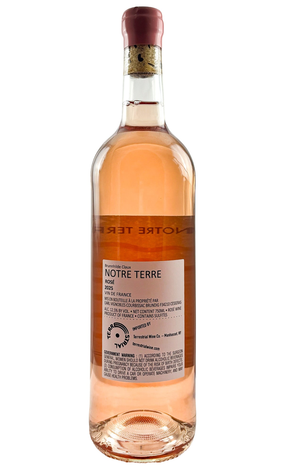 Bottle of Notre Terre (Brunnhilde Claux), VdF Rose, 2025 - Rosé Wine - Flatiron Wines & Spirits - New York