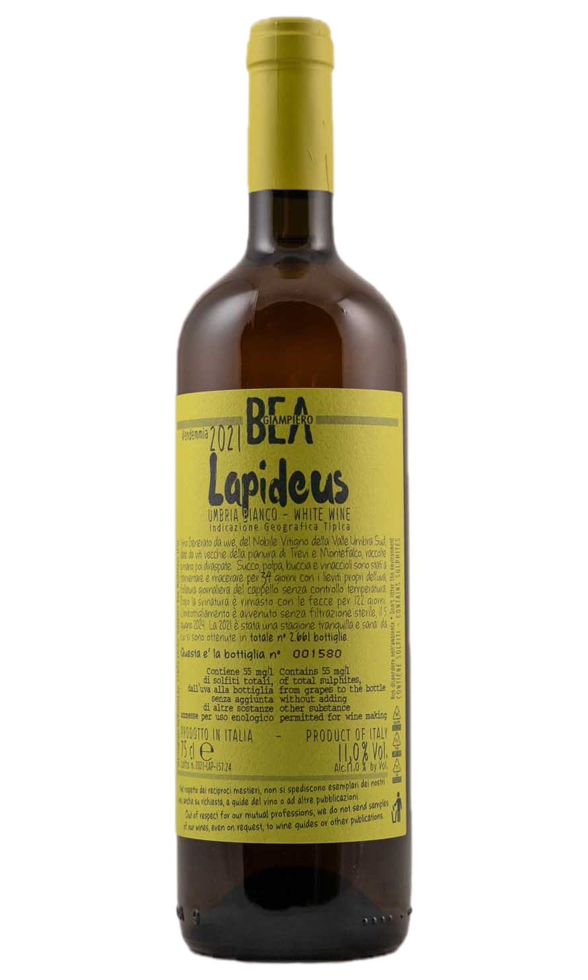 Bottle of Paolo Bea, Umbria Bianco "Lapideus", 2021 - White Wine - Flatiron Wines & Spirits - New York