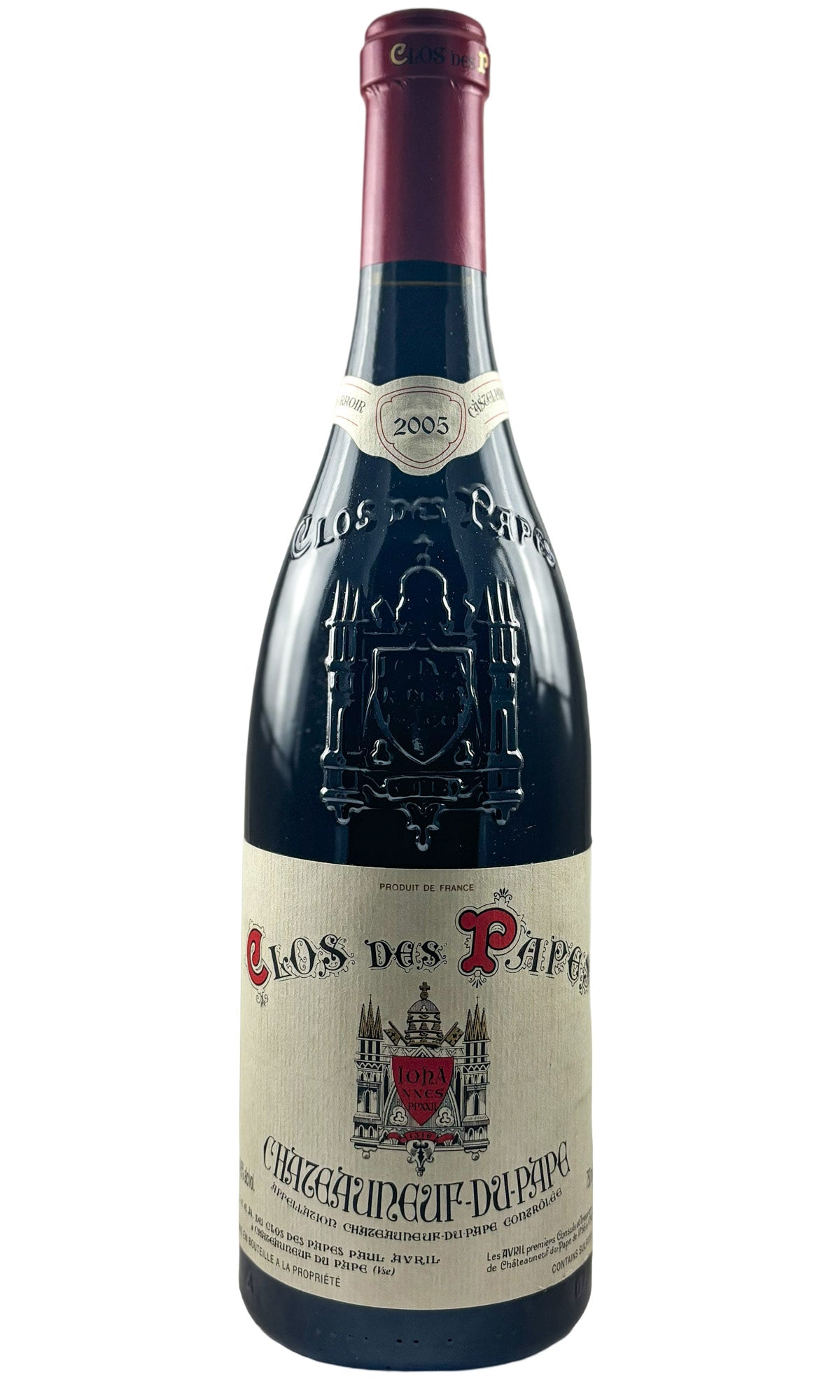 Bottle of Paul Avril, Chateauneuf du Pape Clos des Papes, 2005 - Red Wine - Flatiron Wines & Spirits - New York