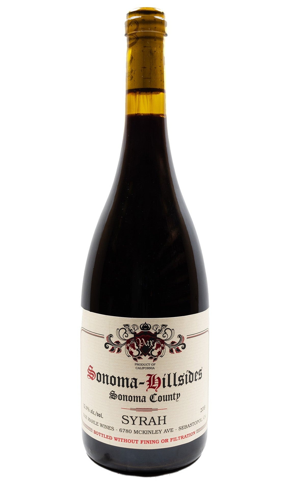 Bottle of Pax Wine Cellars, Sonoma County Syrah Sonoma-Hillsides, 2018 - Red Wine - Flatiron Wines & Spirits - New York