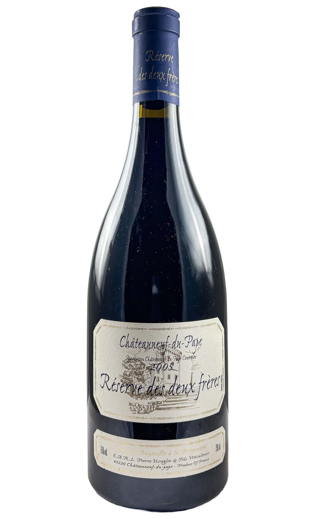 Bottle of Pierre Usseglio, Chateauneuf du Pape Reserve des Deux Freres, 2005 - Red Wine - Flatiron Wines & Spirits - New York