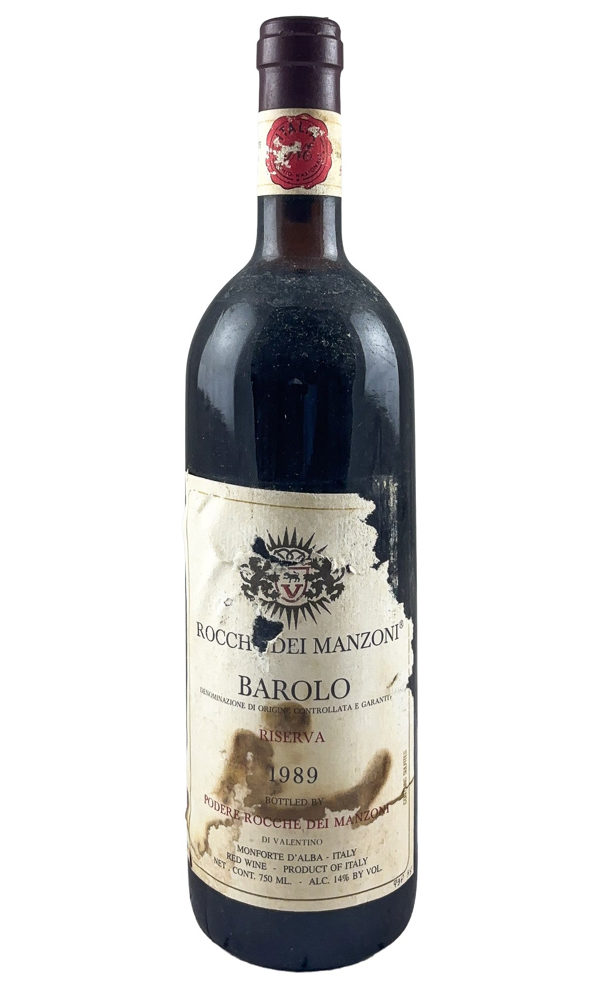 Bottle of Podere Rocche dei Manzoni, Barolo Riserva, 1989 - Red Wine - Flatiron Wines & Spirits - New York