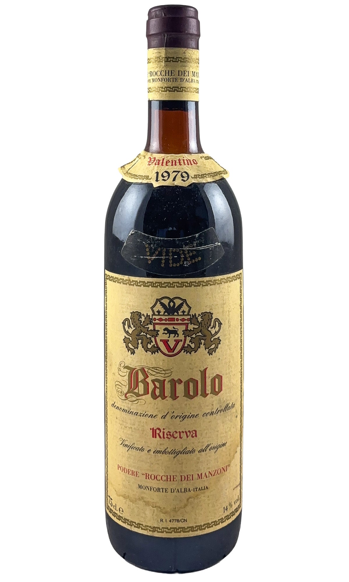Bottle of Podere Rocche dei Manzoni, Barolo Valentino 'Vigna d'la Roul' Riserva, 1979 - Red Wine - Flatiron Wines & Spirits - New York