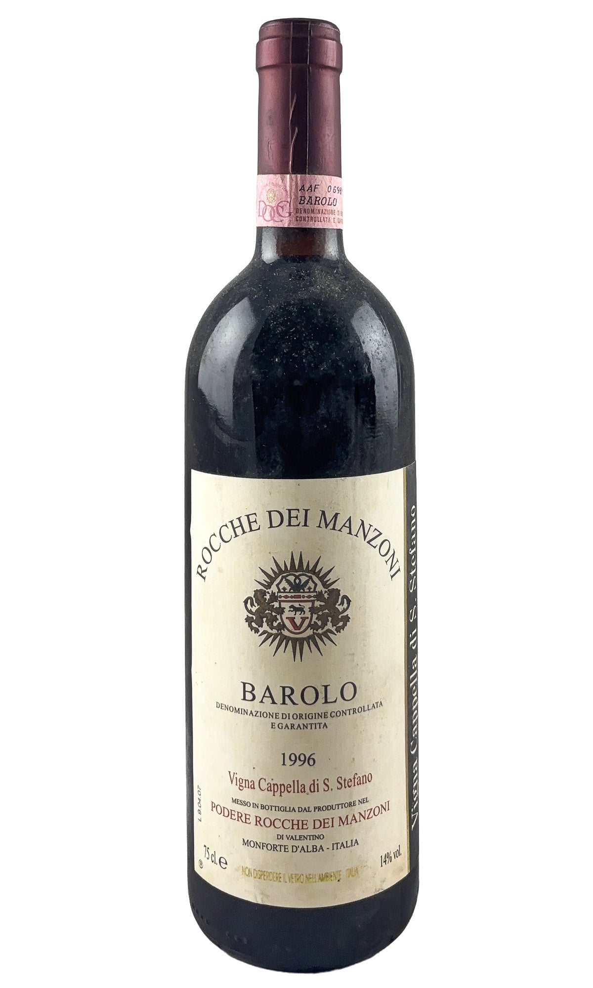 Bottle of Podere Rocche dei Manzoni, Barolo Vigna Cappella di Santo, 1996 - Red Wine - Flatiron Wines & Spirits - New York