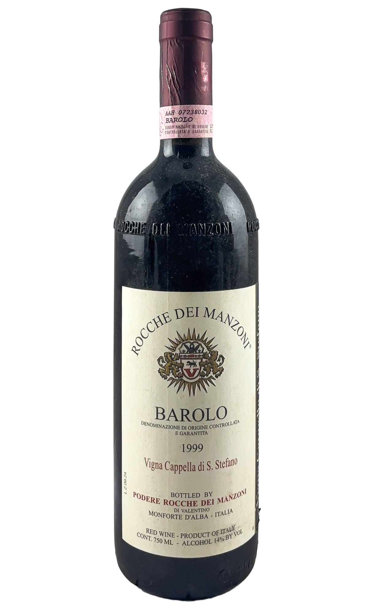 Bottle of Podere Rocche dei Manzoni, Barolo Vigna Cappella di Santo, 1999 - Red Wine - Flatiron Wines & Spirits - New York
