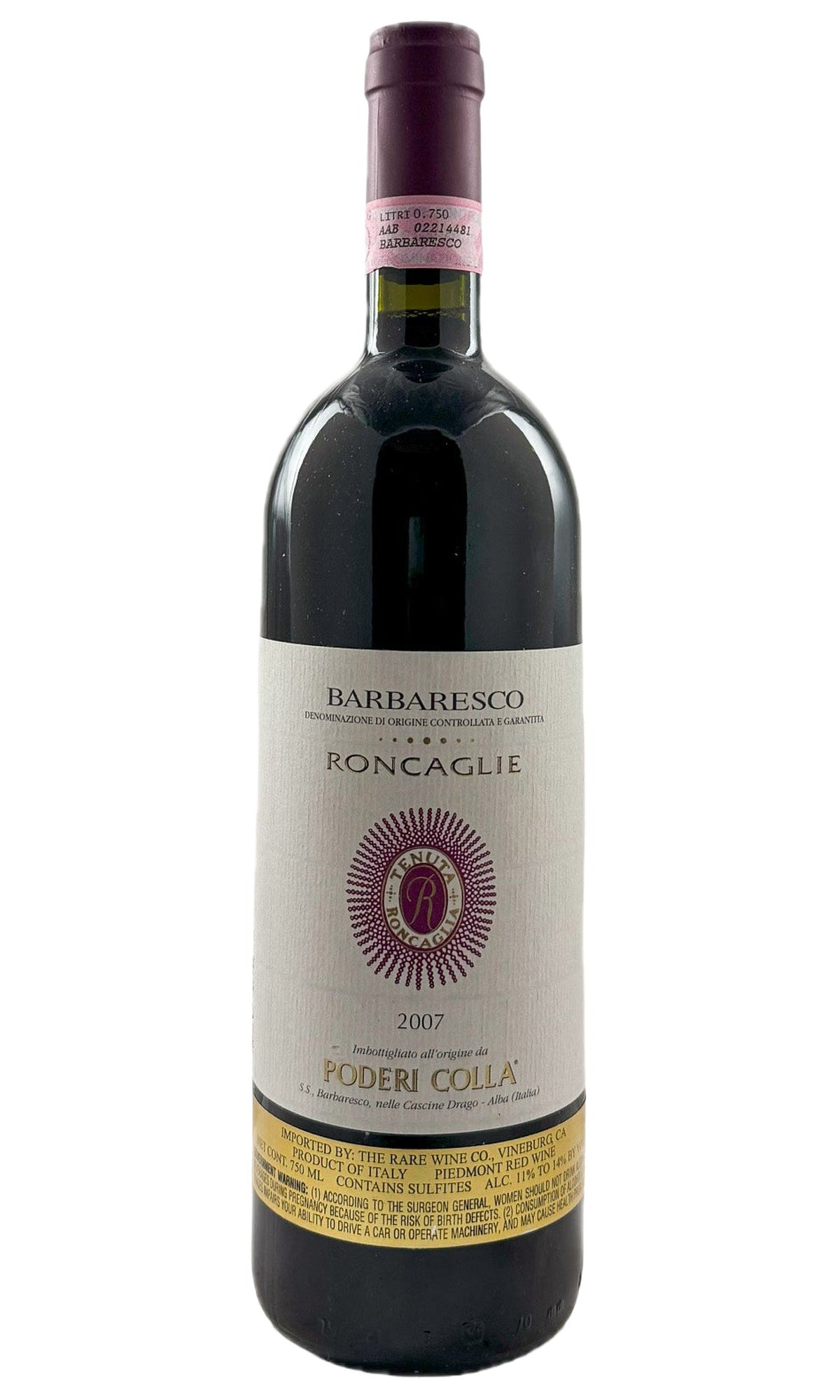 Bottle of Poderi Colla, Barbaresco Roncaglie, 2007 - Red Wine - Flatiron Wines & Spirits - New York