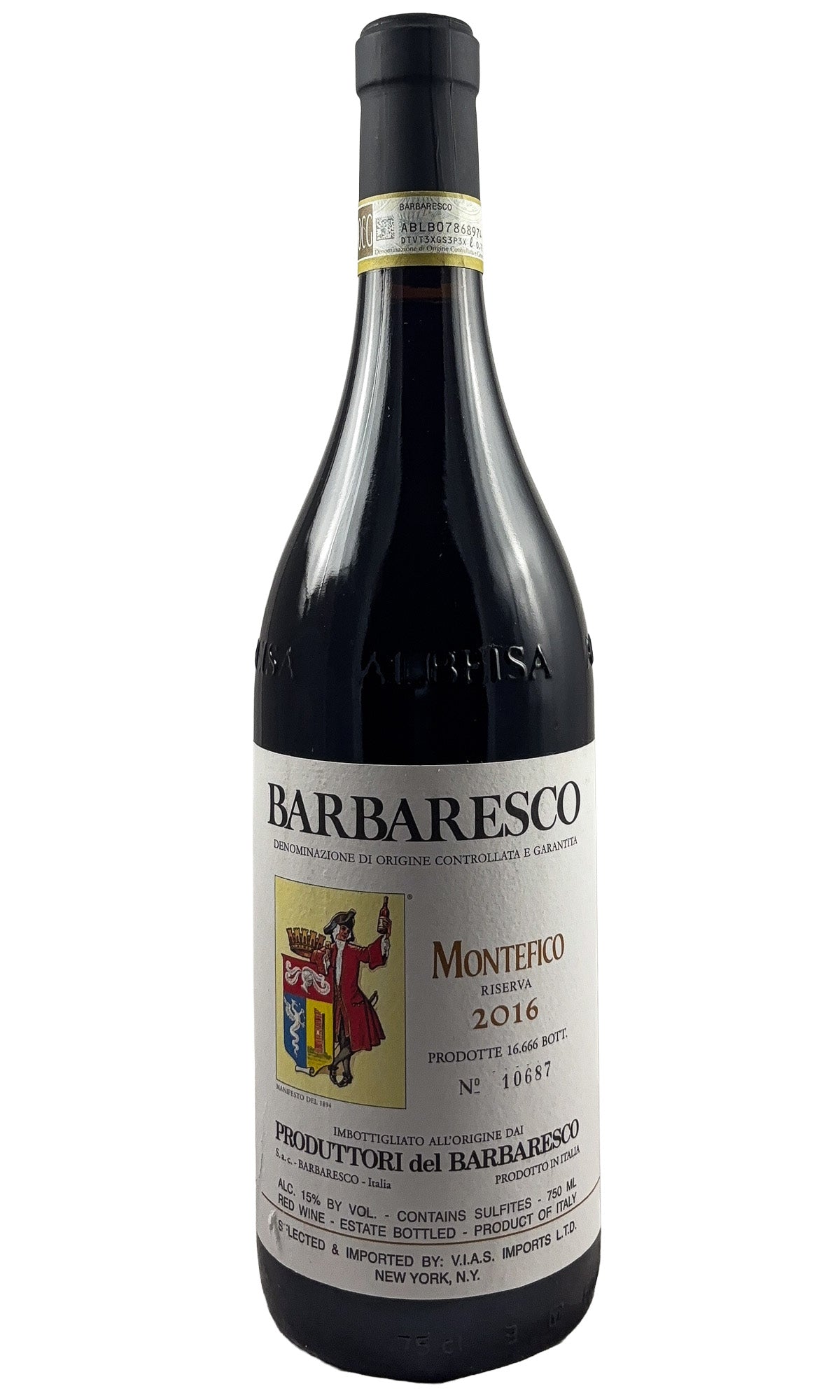 Bottle of Produttori del Barbaresco, Barbaresco Riserva Montefico, 2016 - Red Wine - Flatiron Wines & Spirits - New York