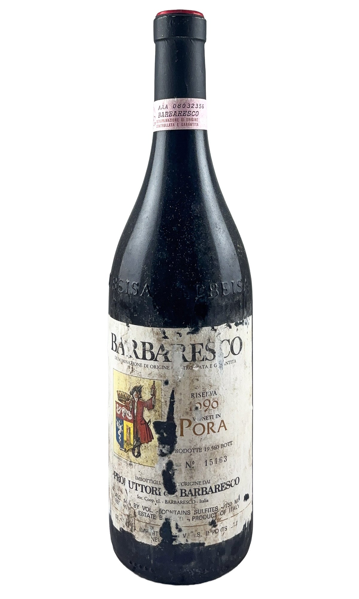 Bottle of Produttori del Barbaresco, Barbaresco Riserva Pora, 1990 - Red Wine - Flatiron Wines & Spirits - New York
