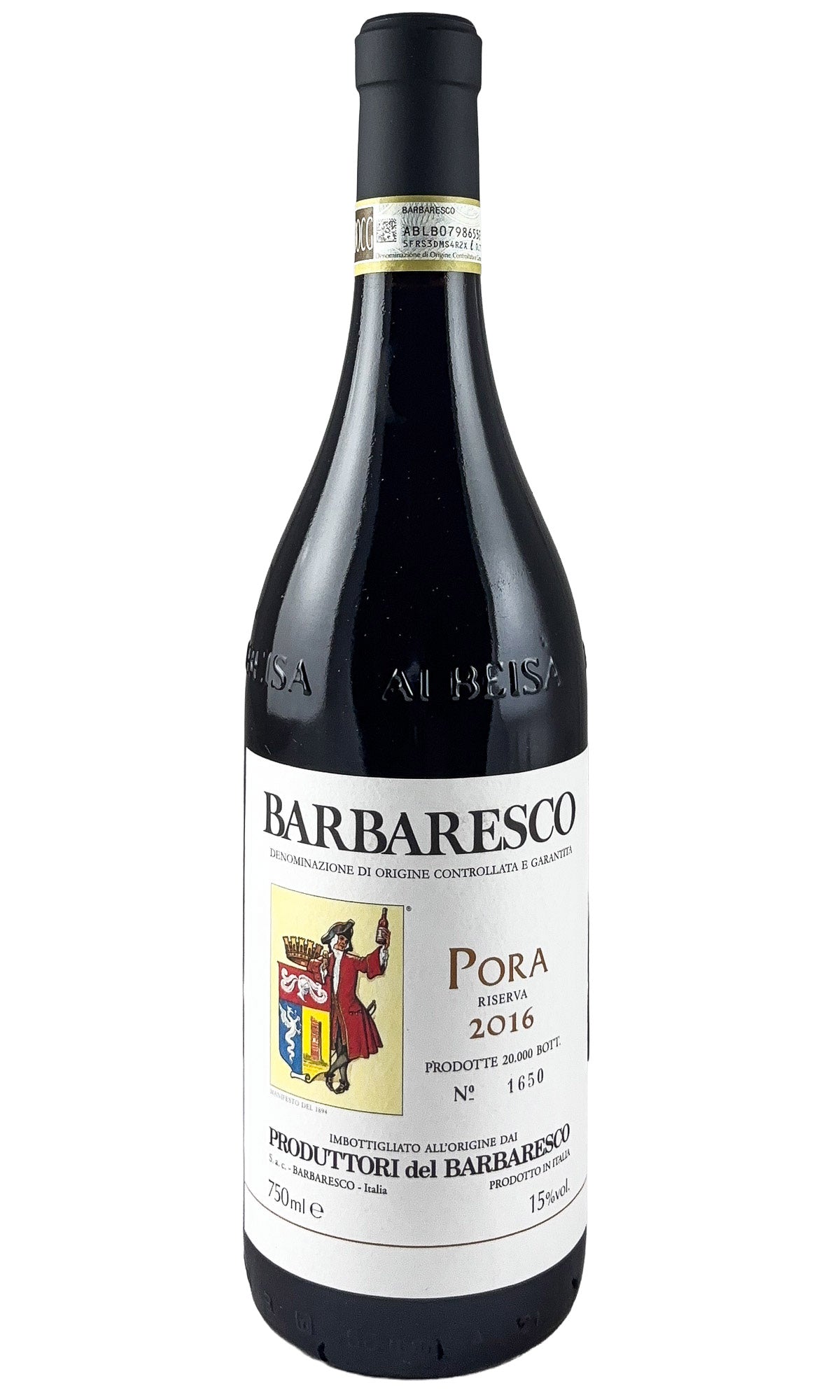 Bottle of Produttori del Barbaresco, Barbaresco Riserva Pora, 2016 - Red Wine - Flatiron Wines & Spirits - New York