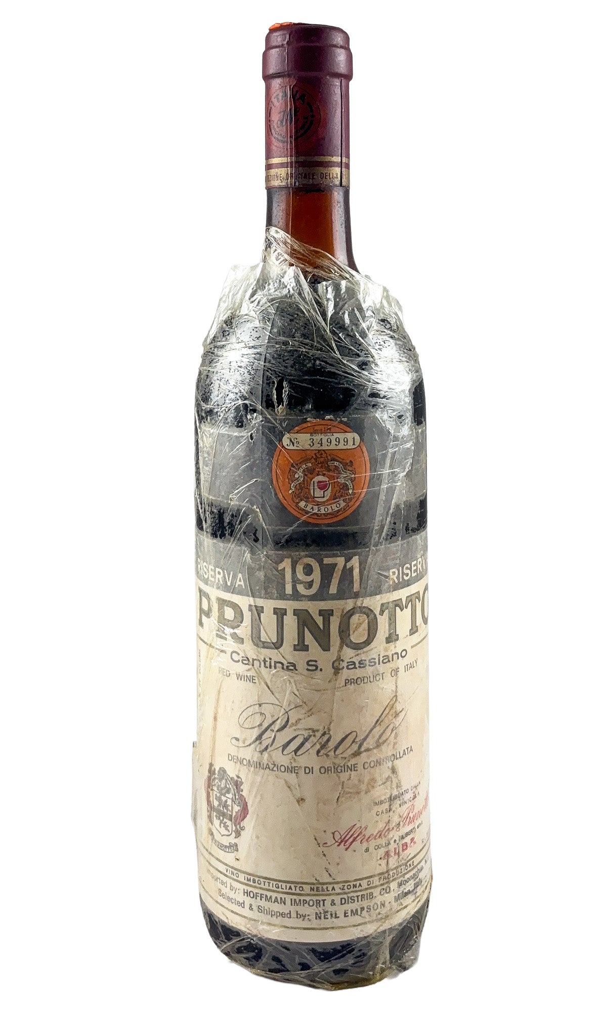 Bottle of Prunotto, Barolo, 1971 - Red Wine - Flatiron Wines & Spirits - New York
